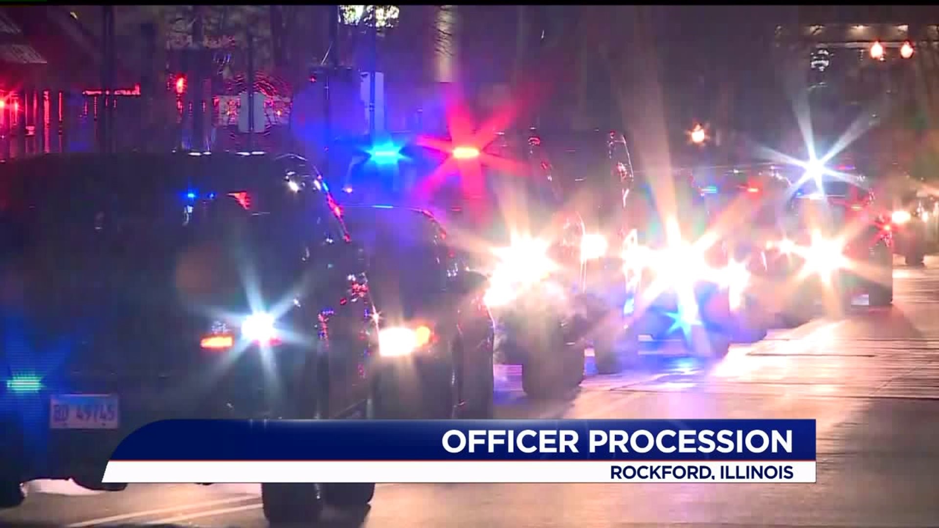 Law enforcement join together to escort fallen officer in Rockford shooting