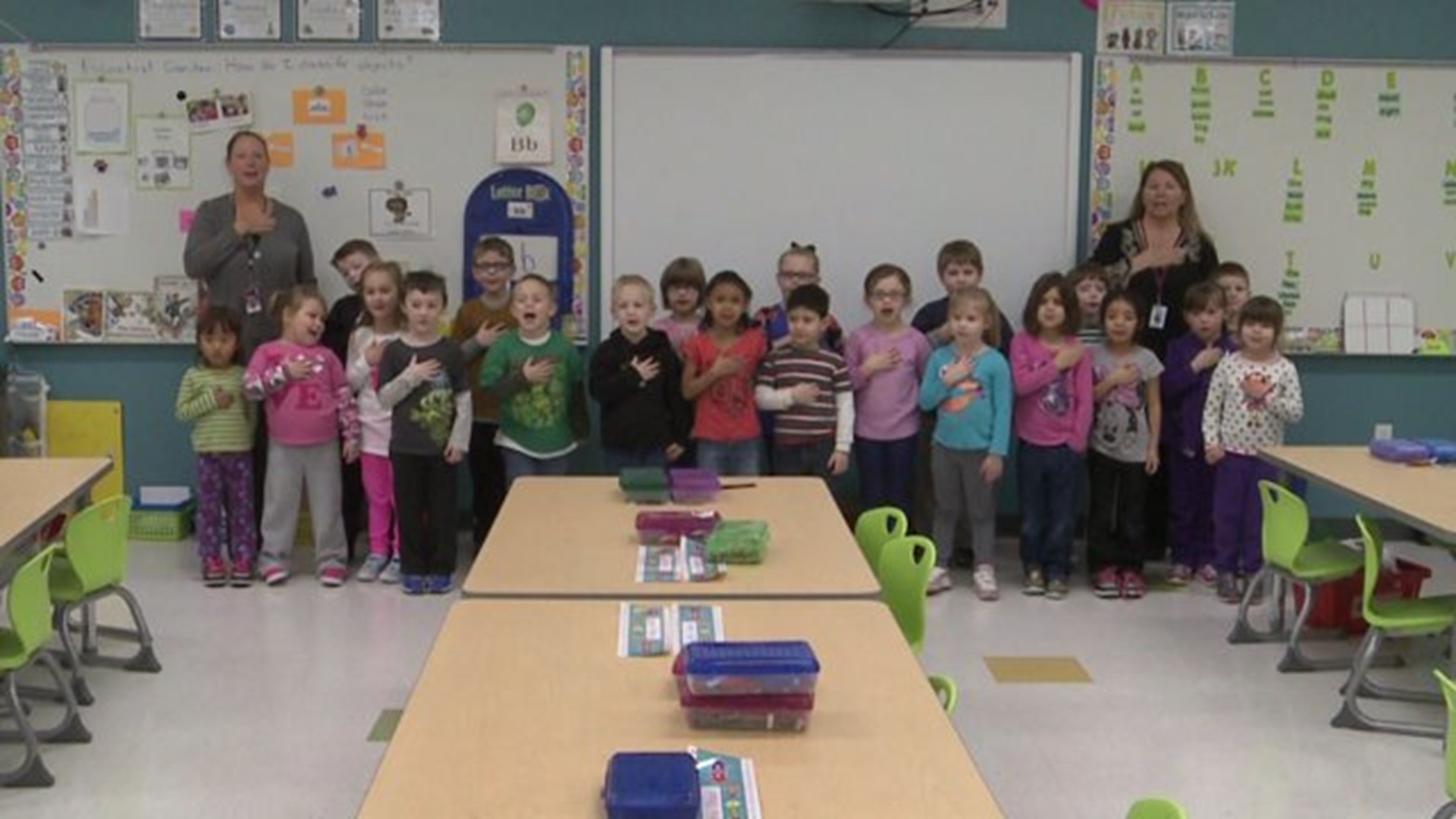 The Pledge from Ms. Rumler`s class at Hamilton Elementary