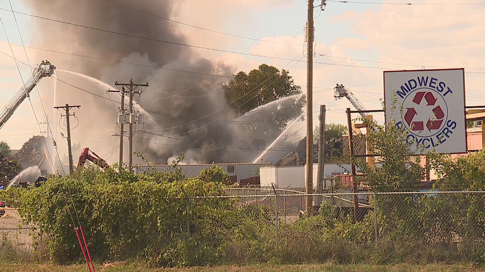 The fire erupted sometime before noon on Wednesday, with smoke visible as far away as Geneseo.