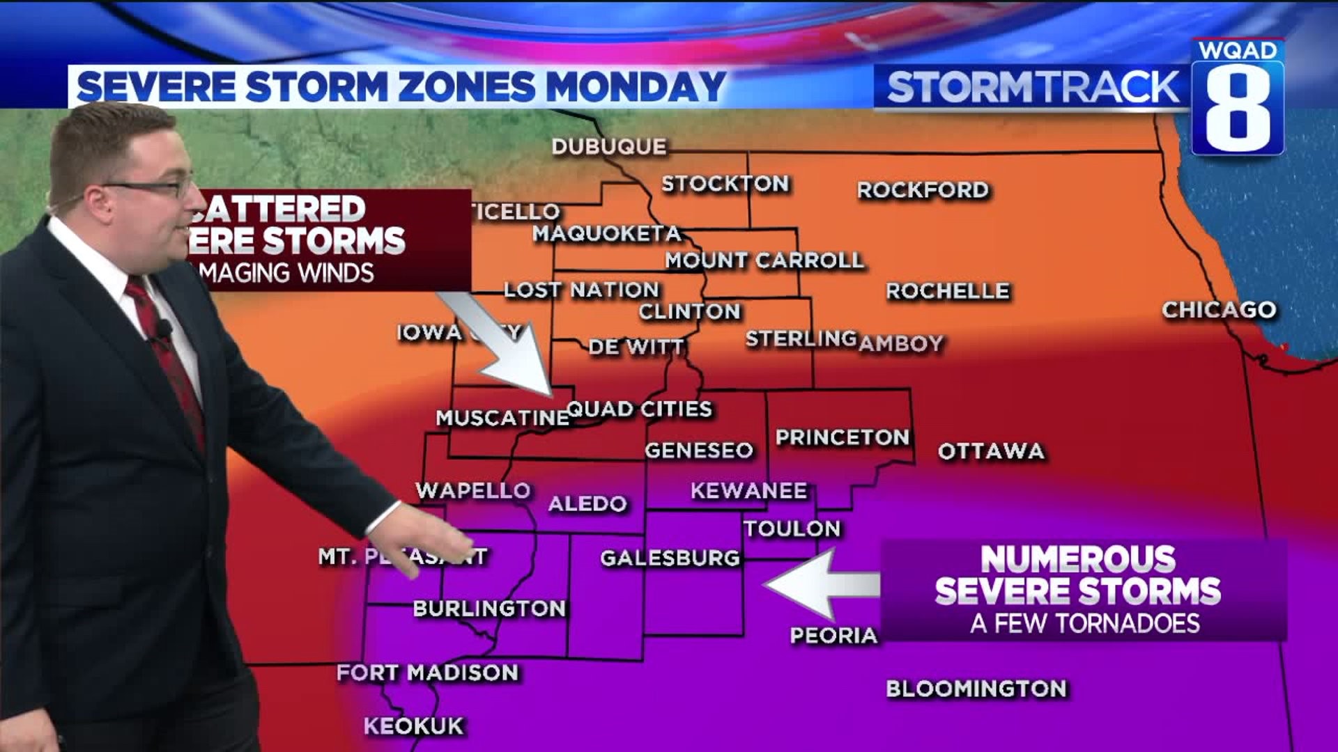 Tracking a few strong storms for Monday