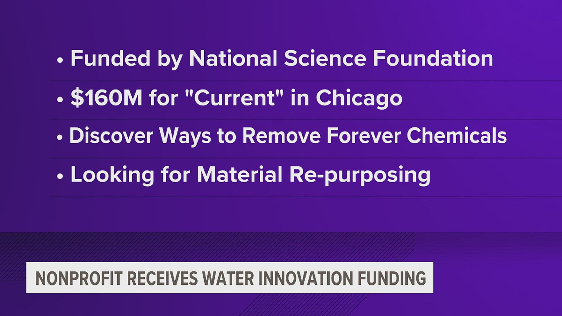 The money will be used to help the nonprofit find ways to remove forever chemicals from the Great Lakes water supply.