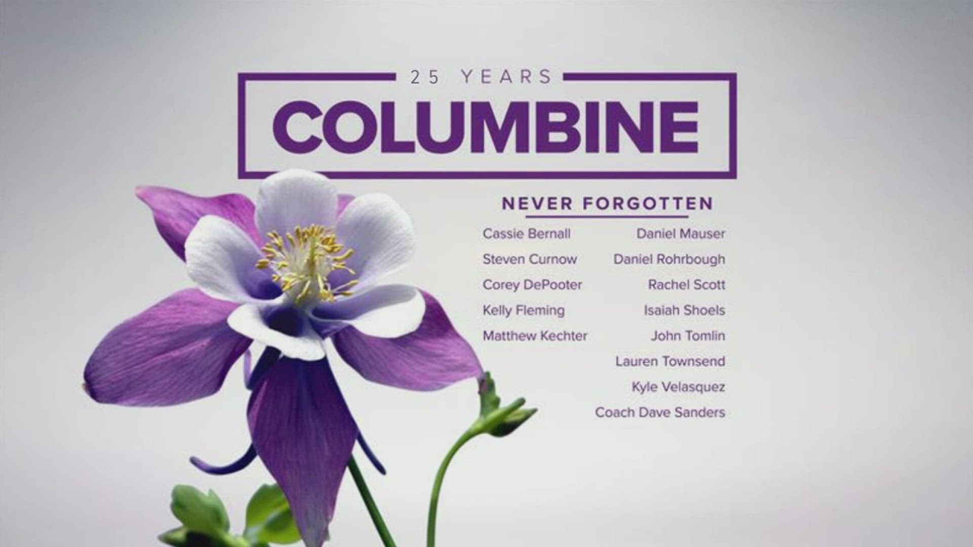 25 years after Columbine High School shooting the 12 students and teacher who were killed remembered at a Denver vigil held on Friday, April 19.