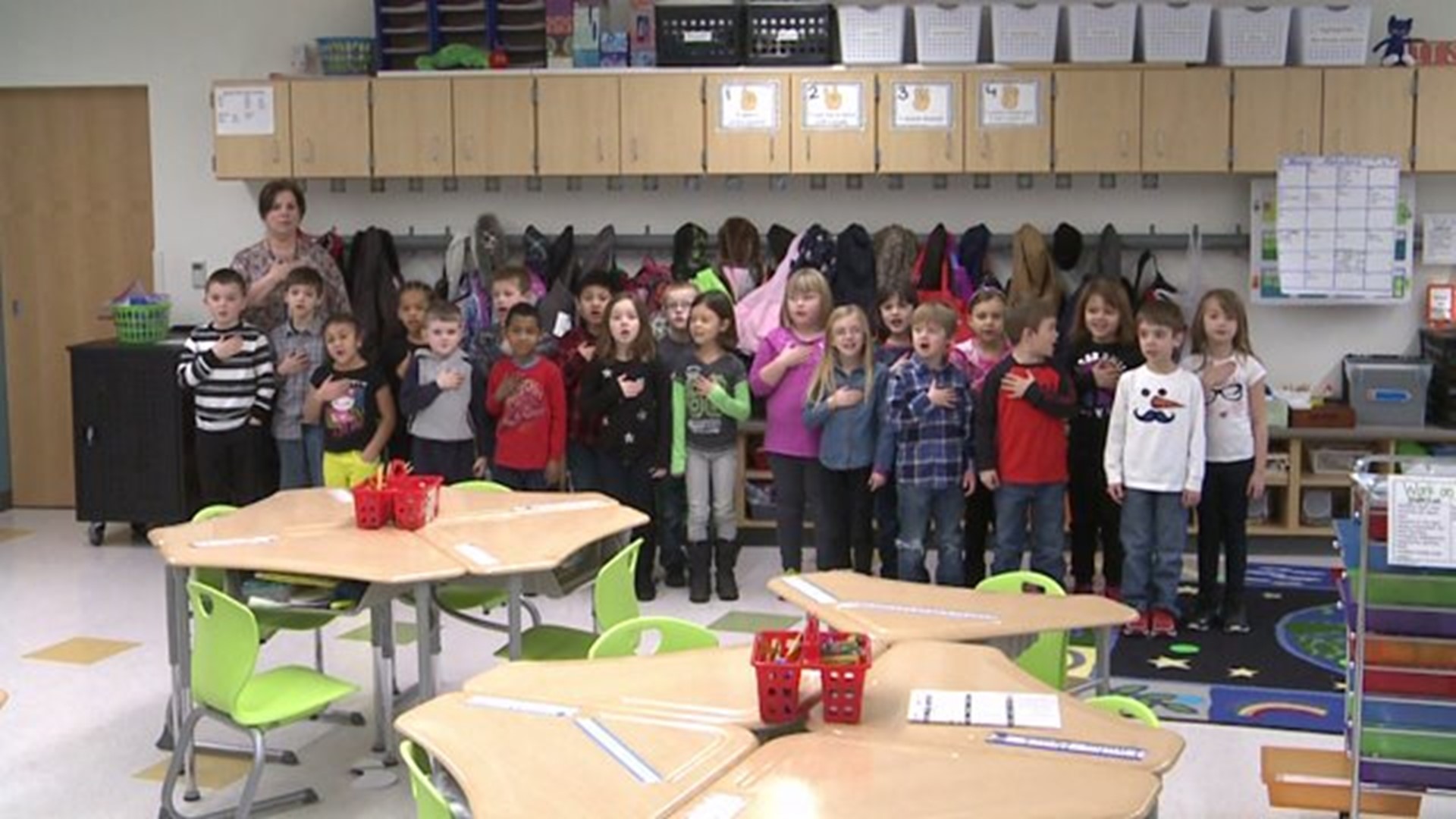 The Pledge from Mrs. Andersen`s class at Hamilton Elementary