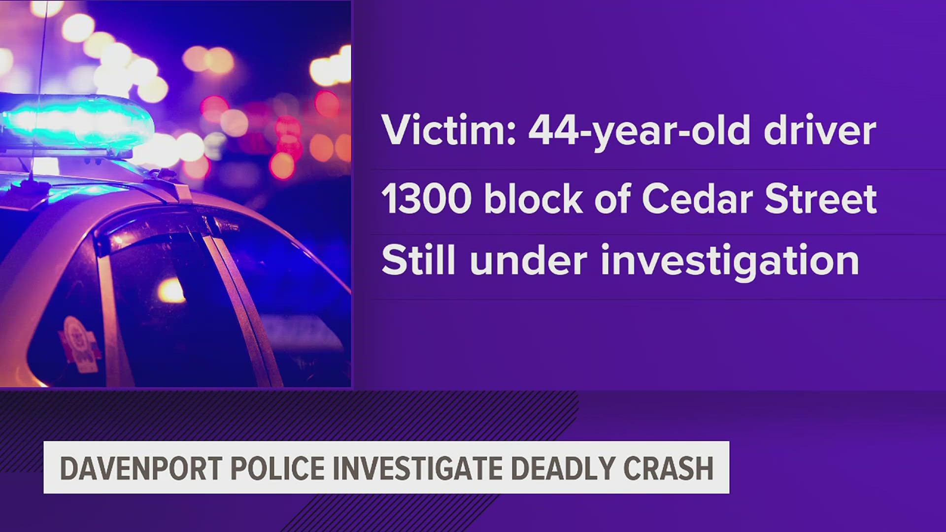 Police believe that the vehicle was traveling northbound on Cedar Street at a high speed. It subsequently left the roadway and struck a tree, leaving one person dead