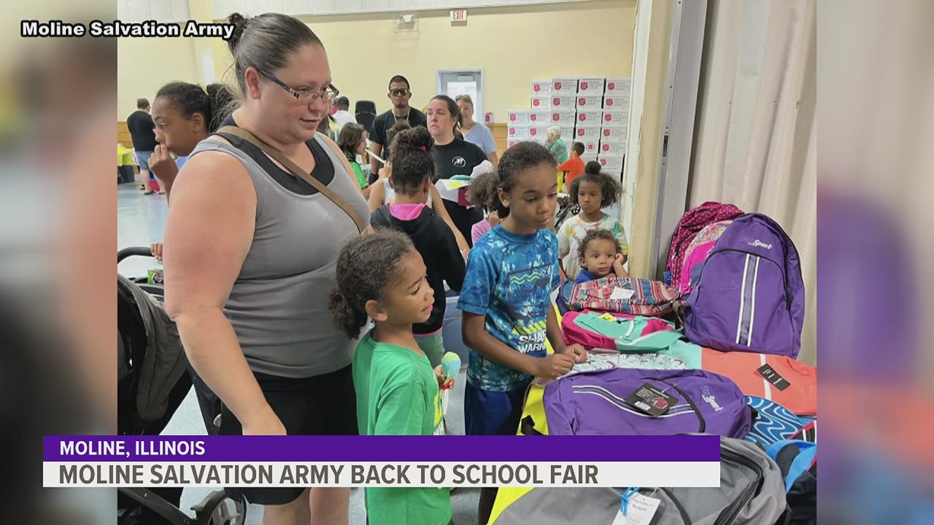 The Salvation Army on 5th Avenue hosted its drive over the weekend to help QC kids get the supplies they need to have a successful school year.