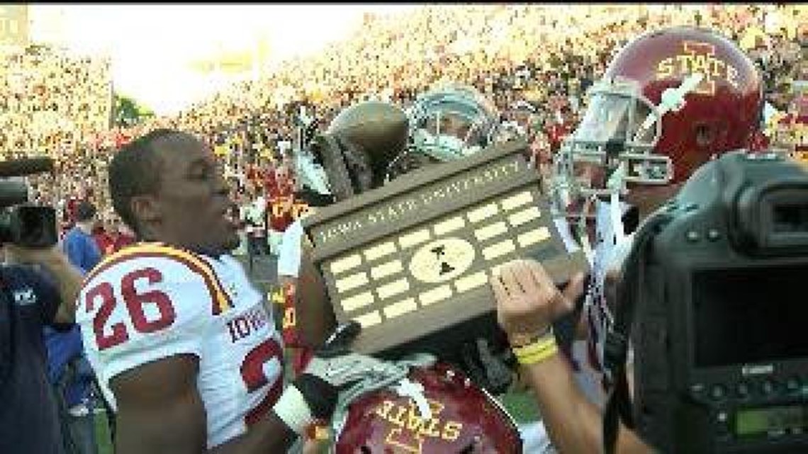 Iowa State Keeps Cy-Hawk Trophy | Wqad.com