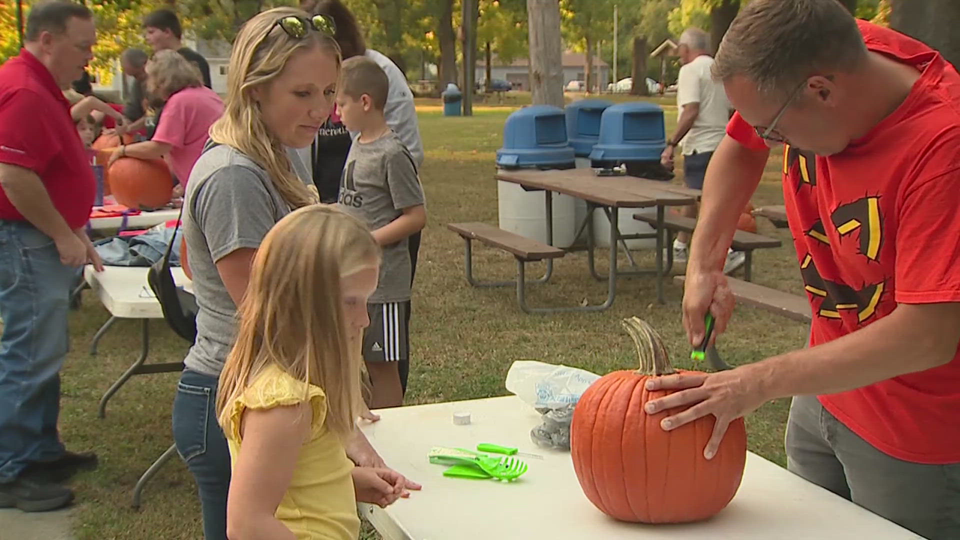 The event brings families together for pumpkin carving and stump-burning, with proceeds supporting education programs.