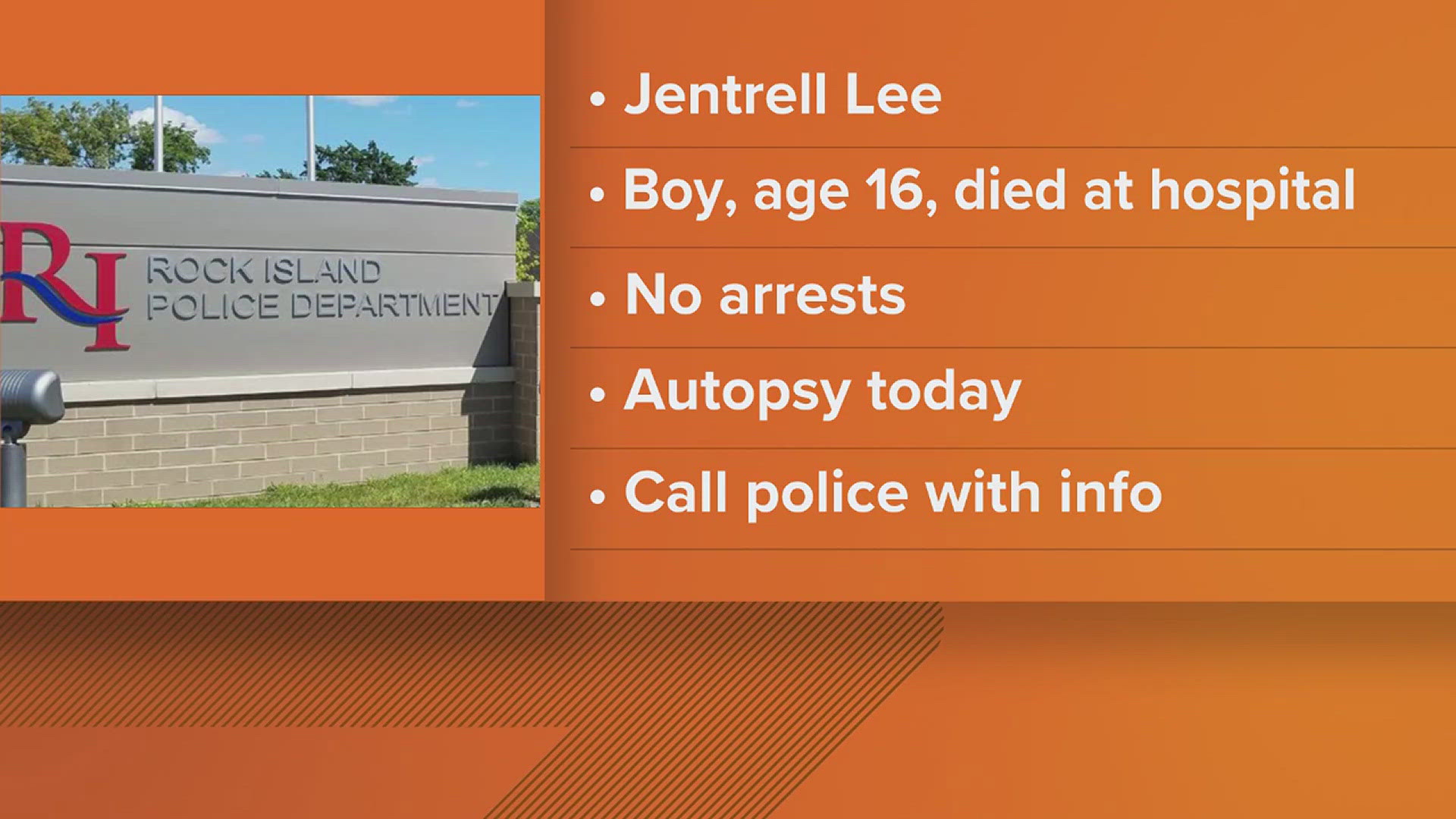 16yearold killed in Rock Island shooting identified