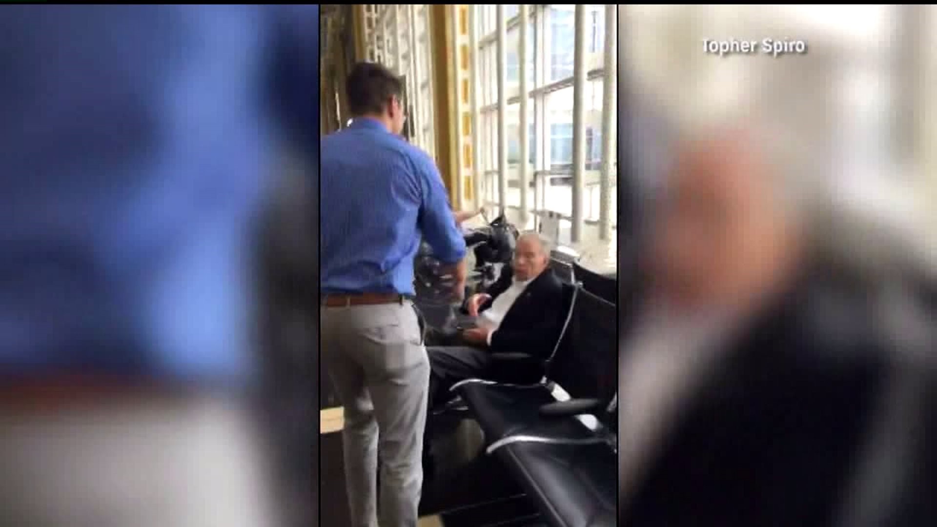U.S. Sen. Chuck Grassley confronted at airport about healthcare bill