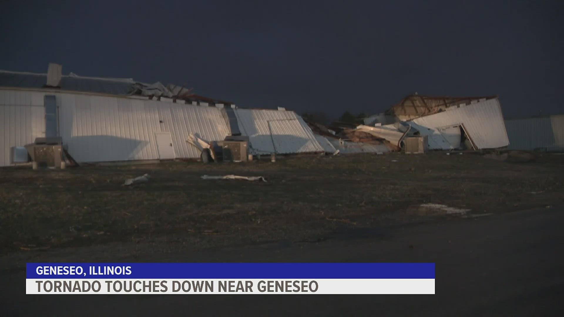 Geneseo PD report a tornado touched down near town for 2 minutes. The National Weather Service has yet to confirm. Two men hid in a pit while the storm blew overtop.