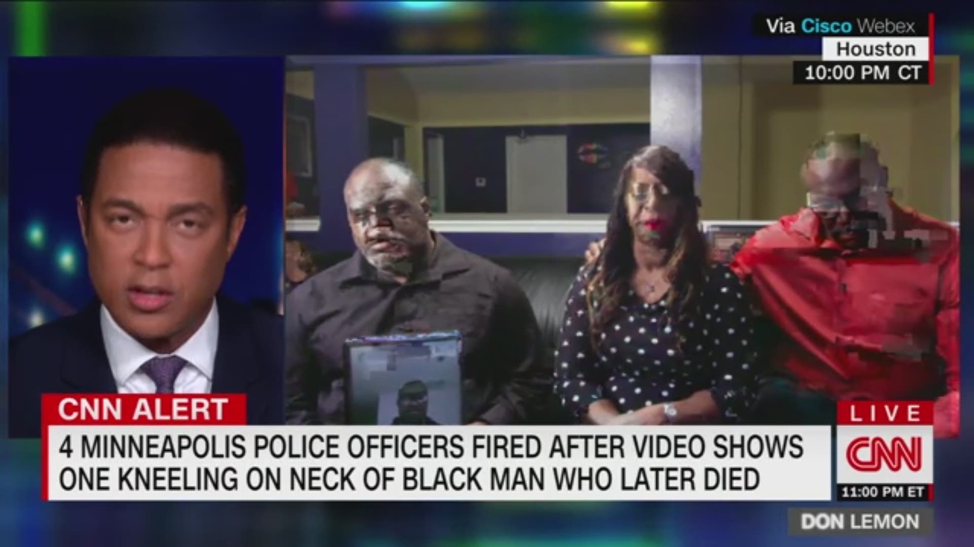 The family of George Floyd, a black man who was held down with a knee as he protested that he couldn't breathe and later died in police custody, speaks with CNN.