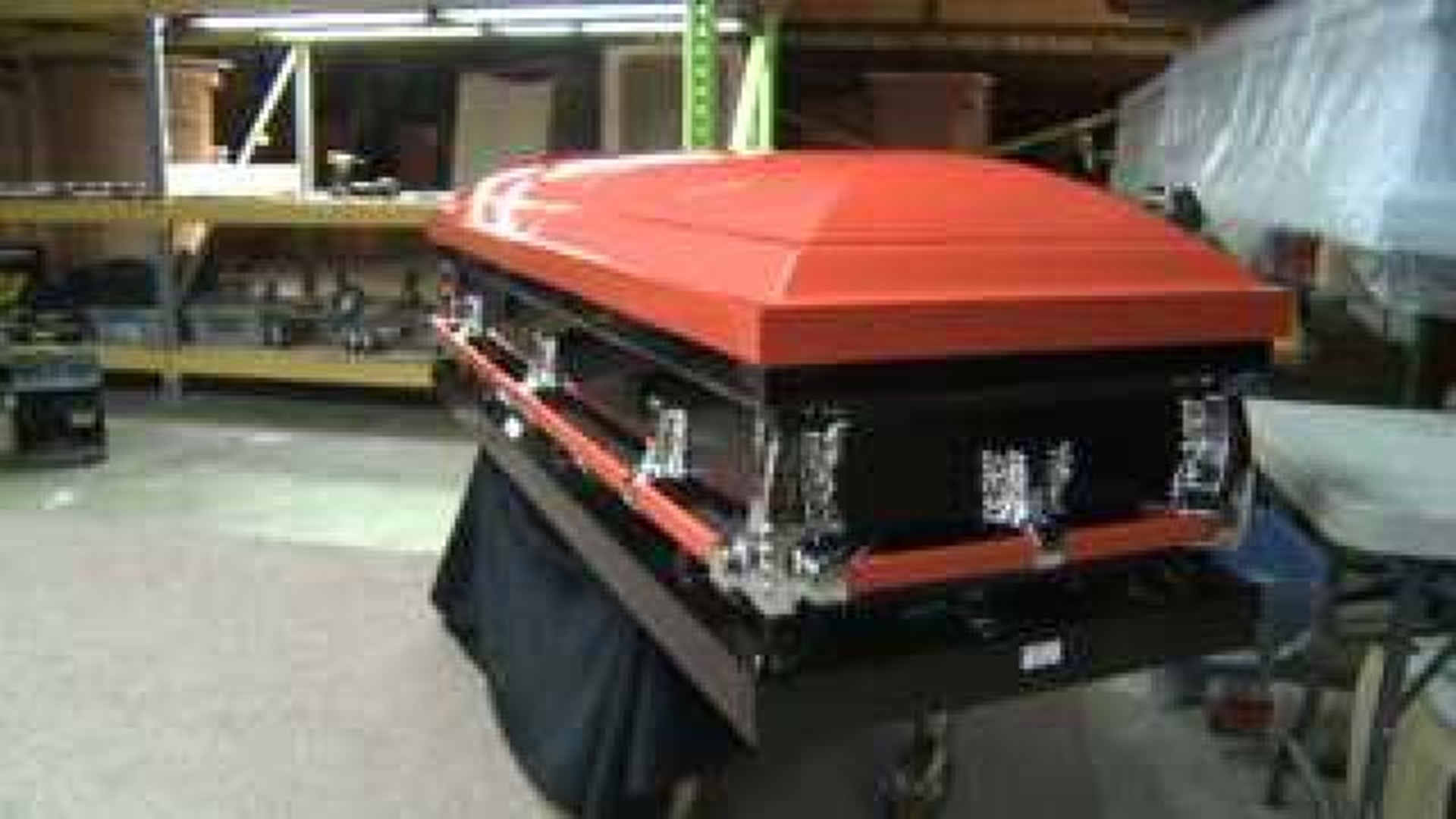 Sterling company makes Harley Davidson themed caskets