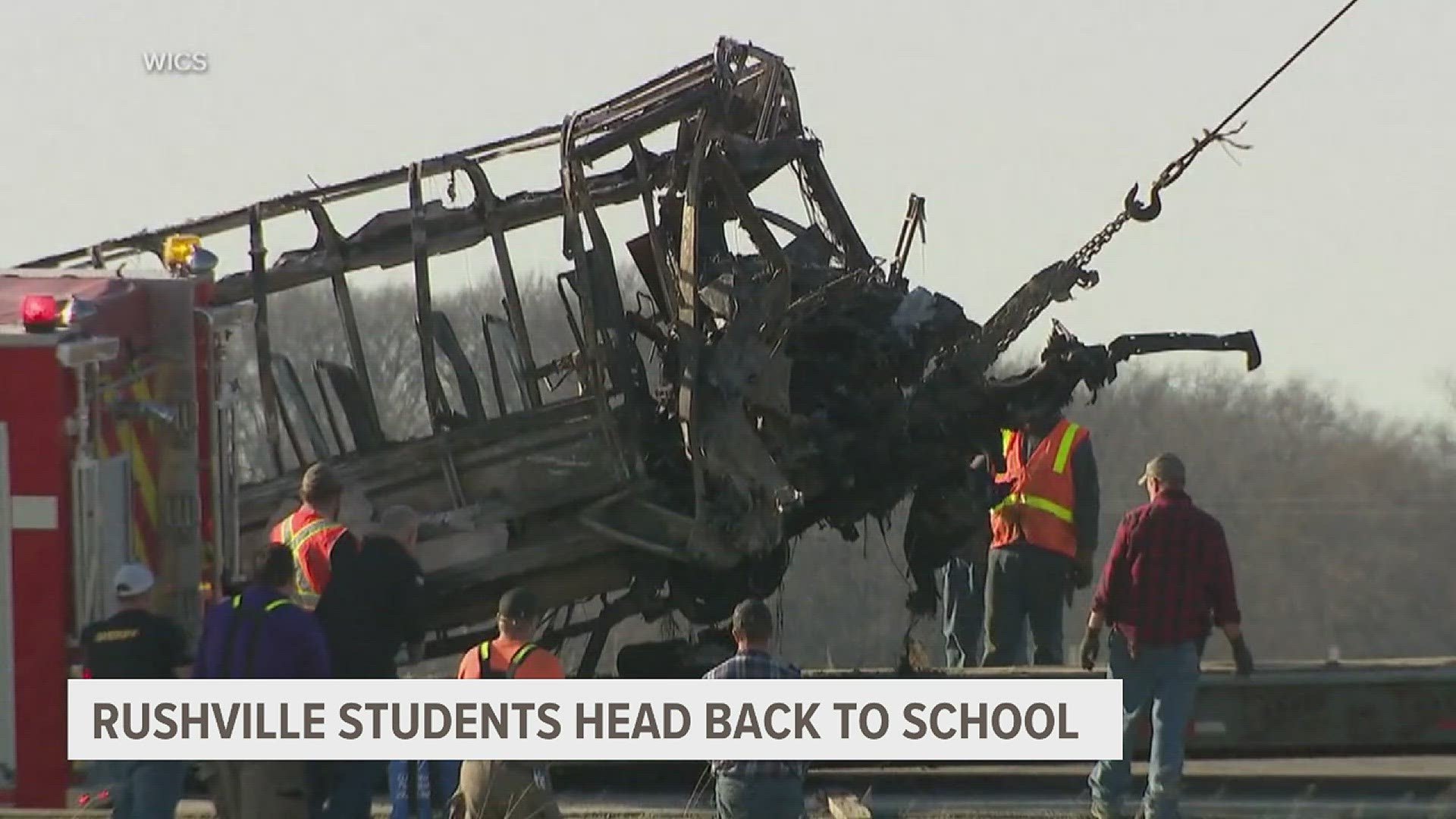 Rushville students headed back to school today after a school bus accident killed three of their classmates Monday.