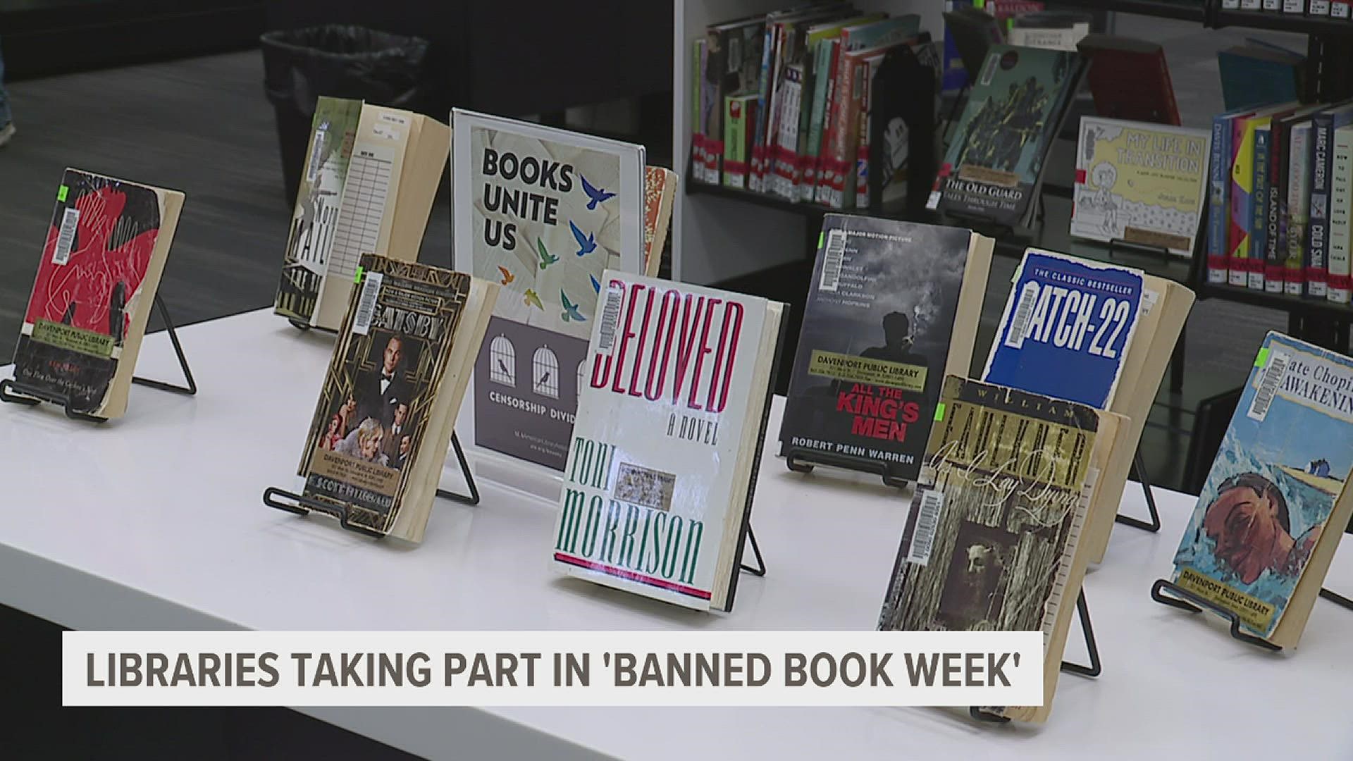 The library is participating in the American Library Association's Banned Books Week to celebrate books that are under the threat of censorship.