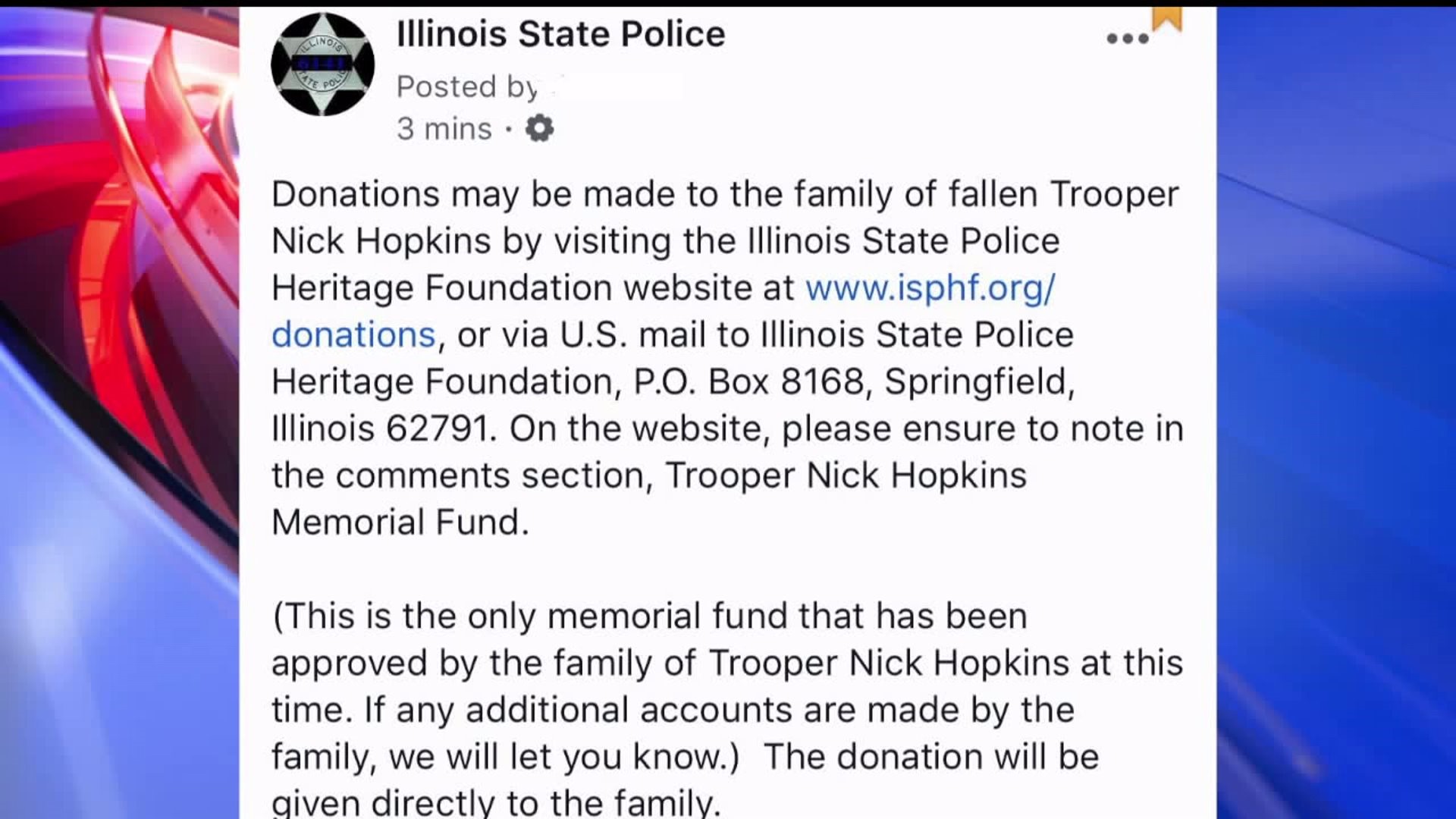 Don`t be fooled by fake fundraisers in the name of fallen state trooper