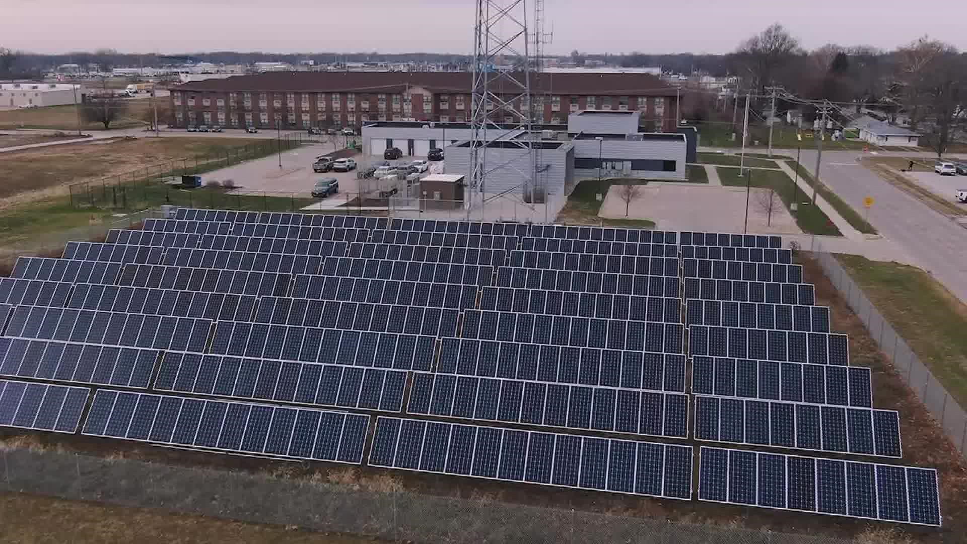 At times, the solar panels have generated enough energy to supply 90% of the police department's needs, and Silvis has saved $2,600 in 2021.