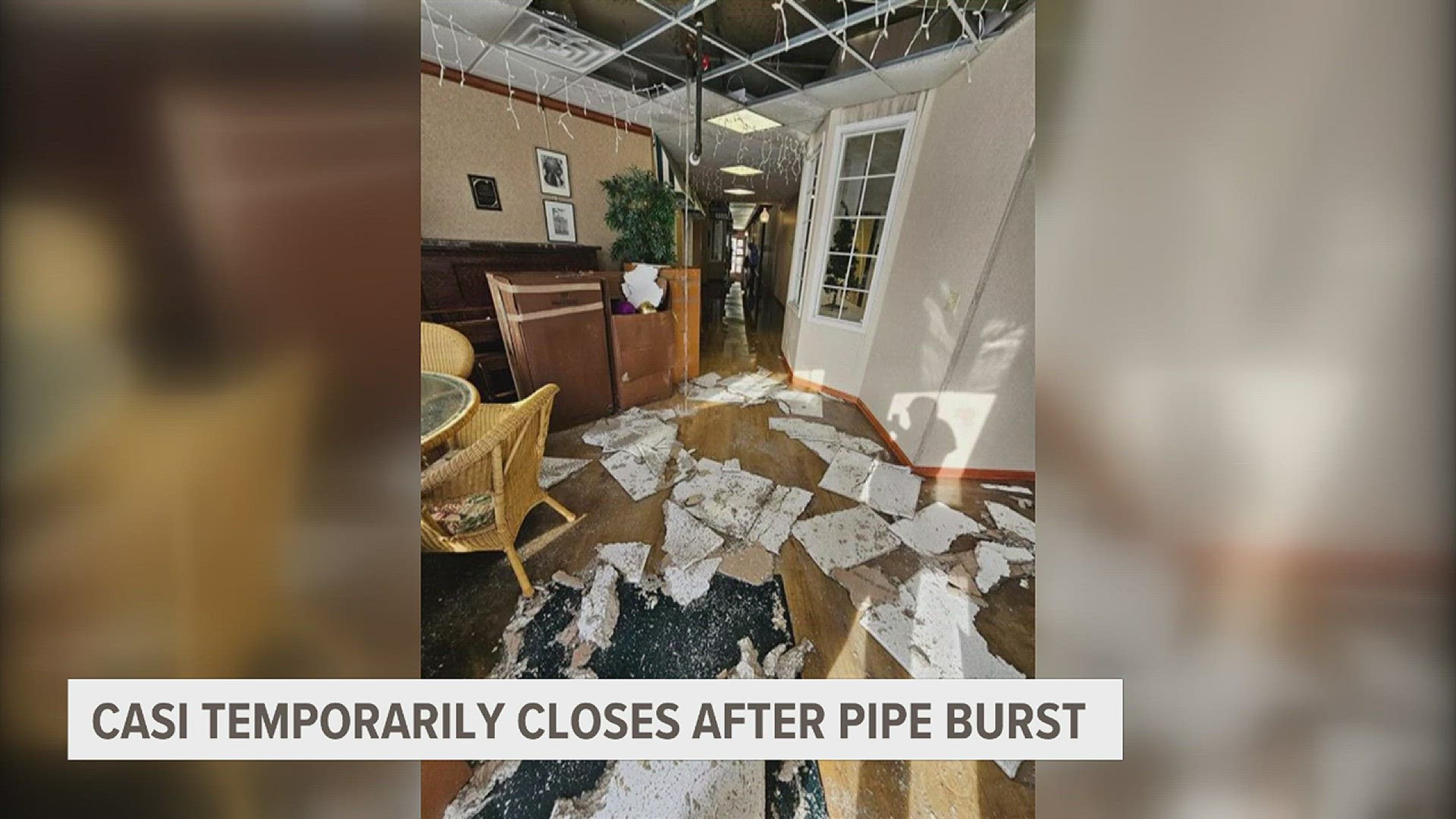 The pipe burst happened on Wednesday, resulting in some being evacuated from the building.