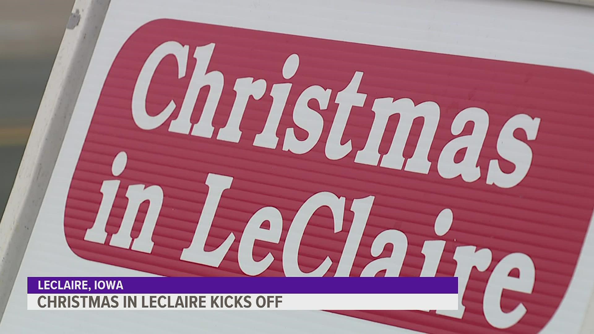 A 6 p.m., LeClaire's Christmas tree will alight, kicking off the holiday season with crafts, baked goods and silent auctions.