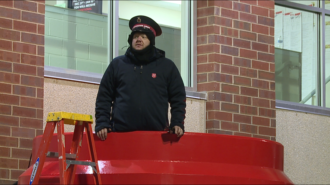 Salvation Army officer sleeps in large red kettle - Vimarsana News