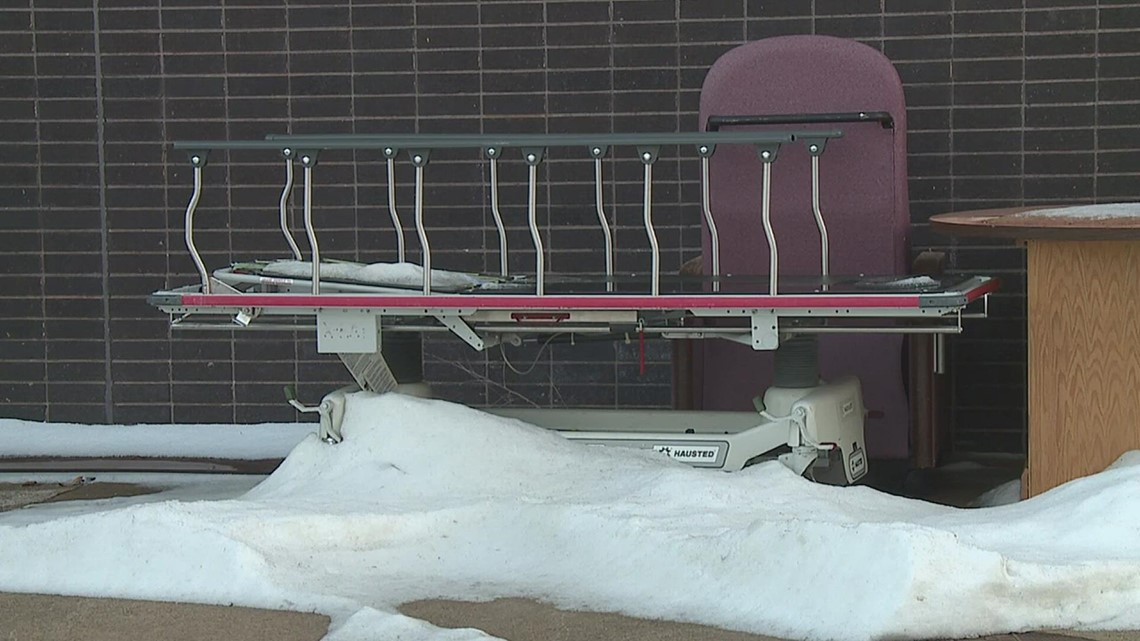 WATCH: Mattresses, gurney found in garbage at Cottage Hospital as officials avoid questions