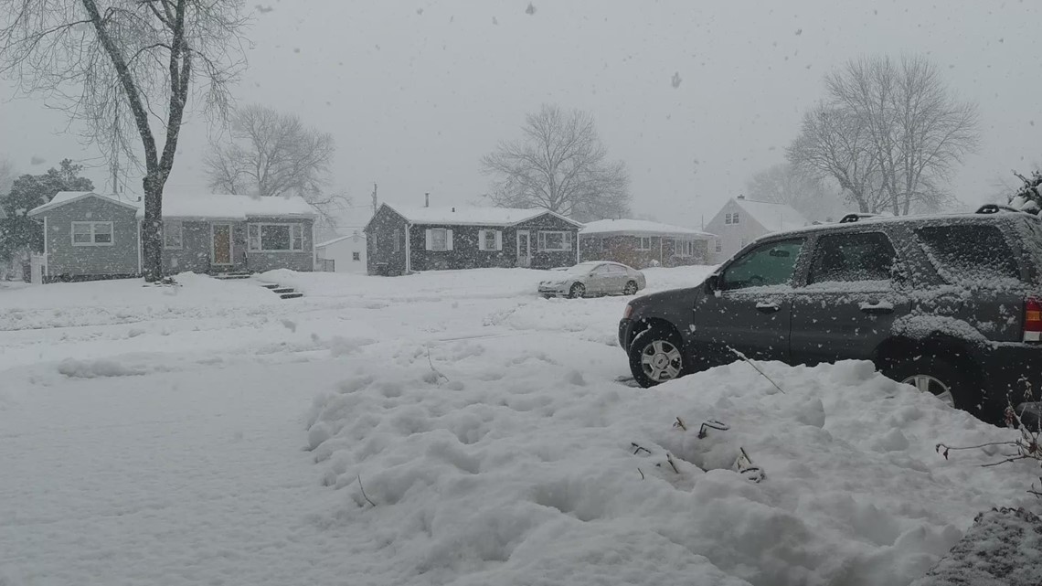 Snow storm in Davenport, Iowa