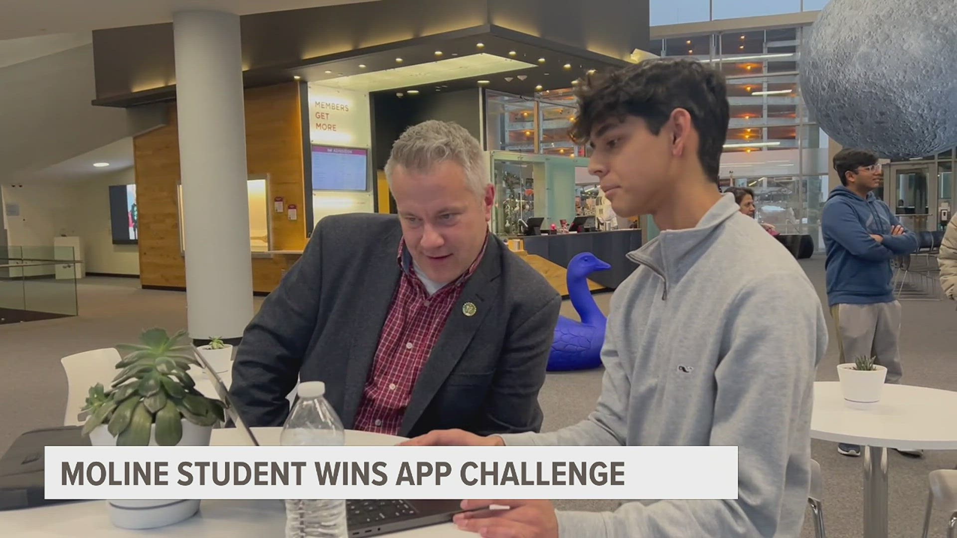 Moline junior Akhil Kumar won this year's Congressional App Challenge for Illinois' 17th District. His app, FoodFlow, helps restaurants avoid wasting excess food.