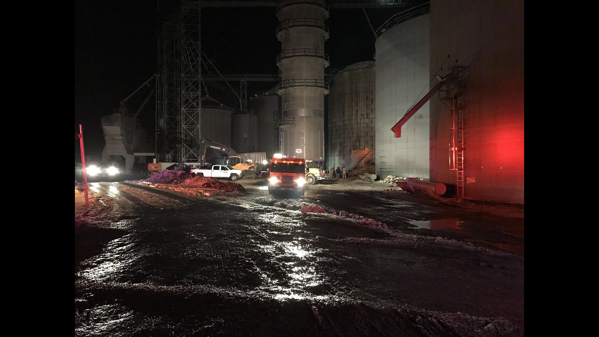 Grain Bin Catches Fire Early Friday Morning
