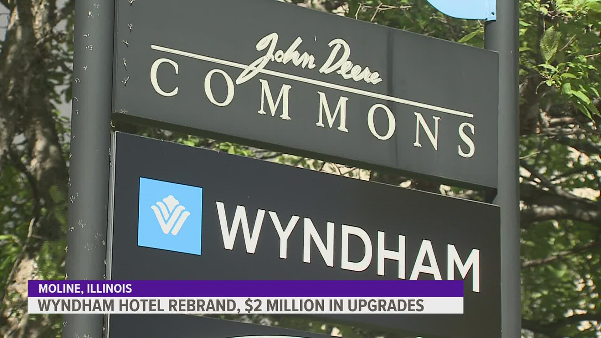 The Wyndham Hotel in downtown Moline will see upgrades to bedding, TVs and the pool area.