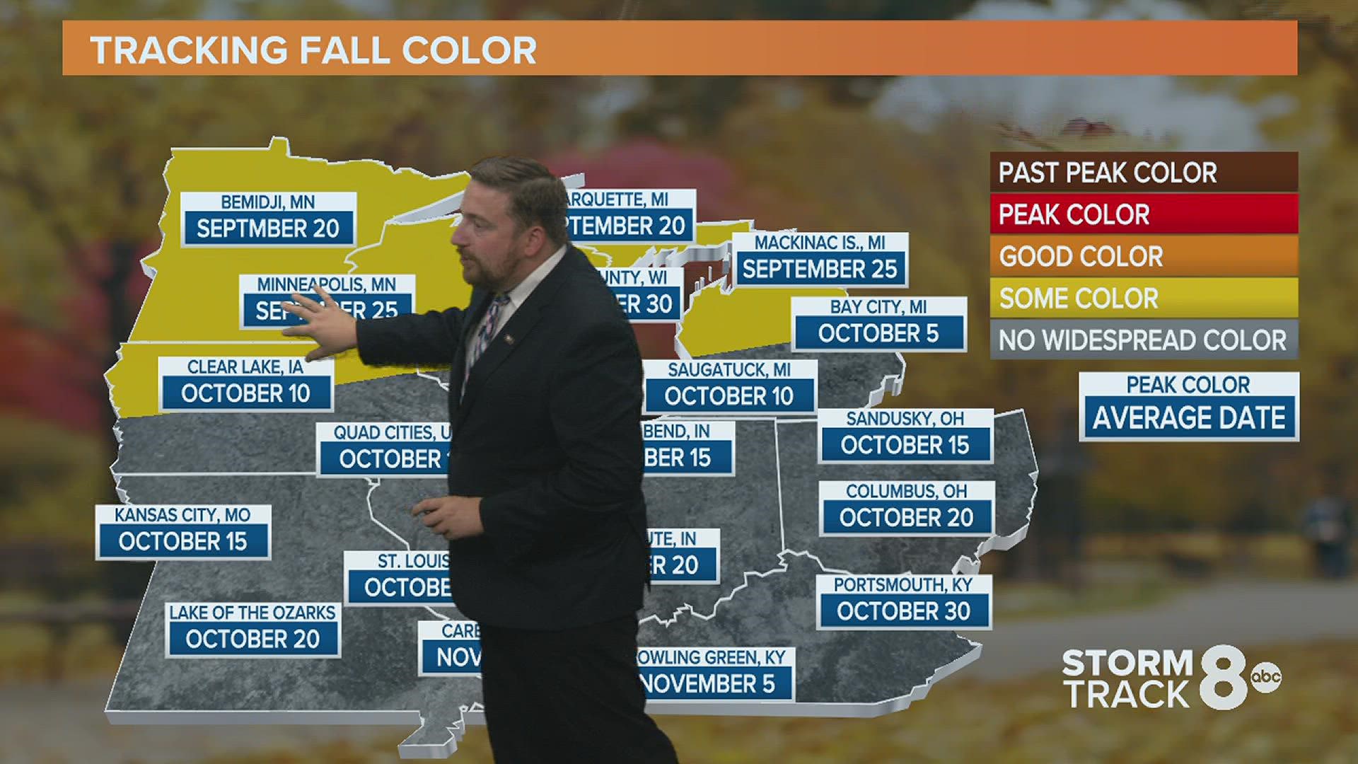 Here's when we can expect the peak color to arrive in the Quad Cities region.