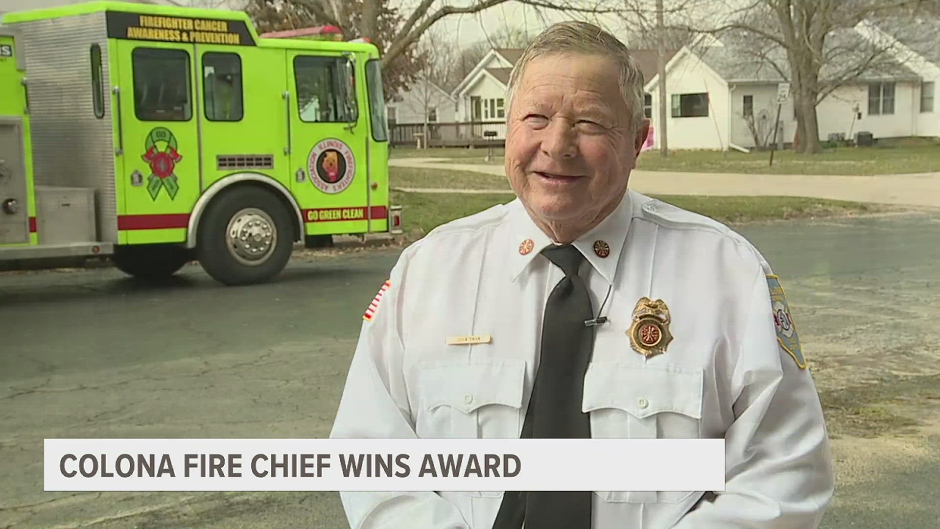 John Swan was honored for his work raising awareness about cancer risks among firefighters.