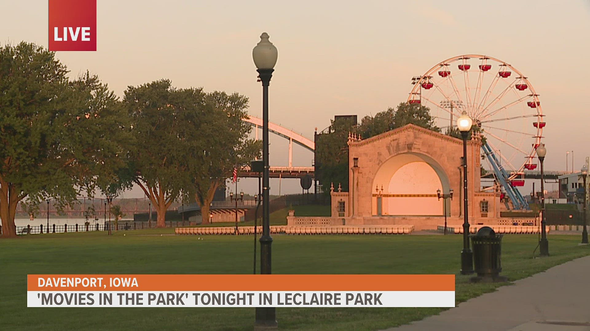 The city of Davenport is bringing back its 'Movies in the Park' program, showing the movie Sing Two at LeClaire Park Friday night.
