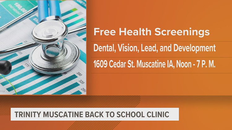 Muscatine Trinity health clinic offering free screenings for students headed back to school