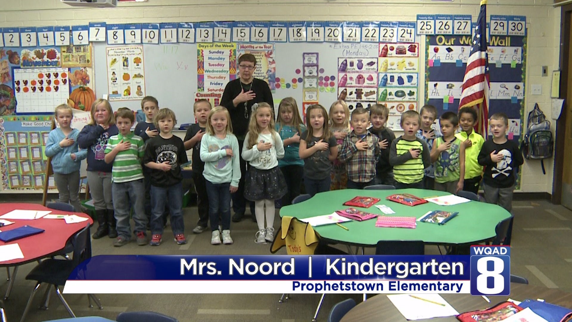 Pledge from Mrs. Noord`s kindergarten class