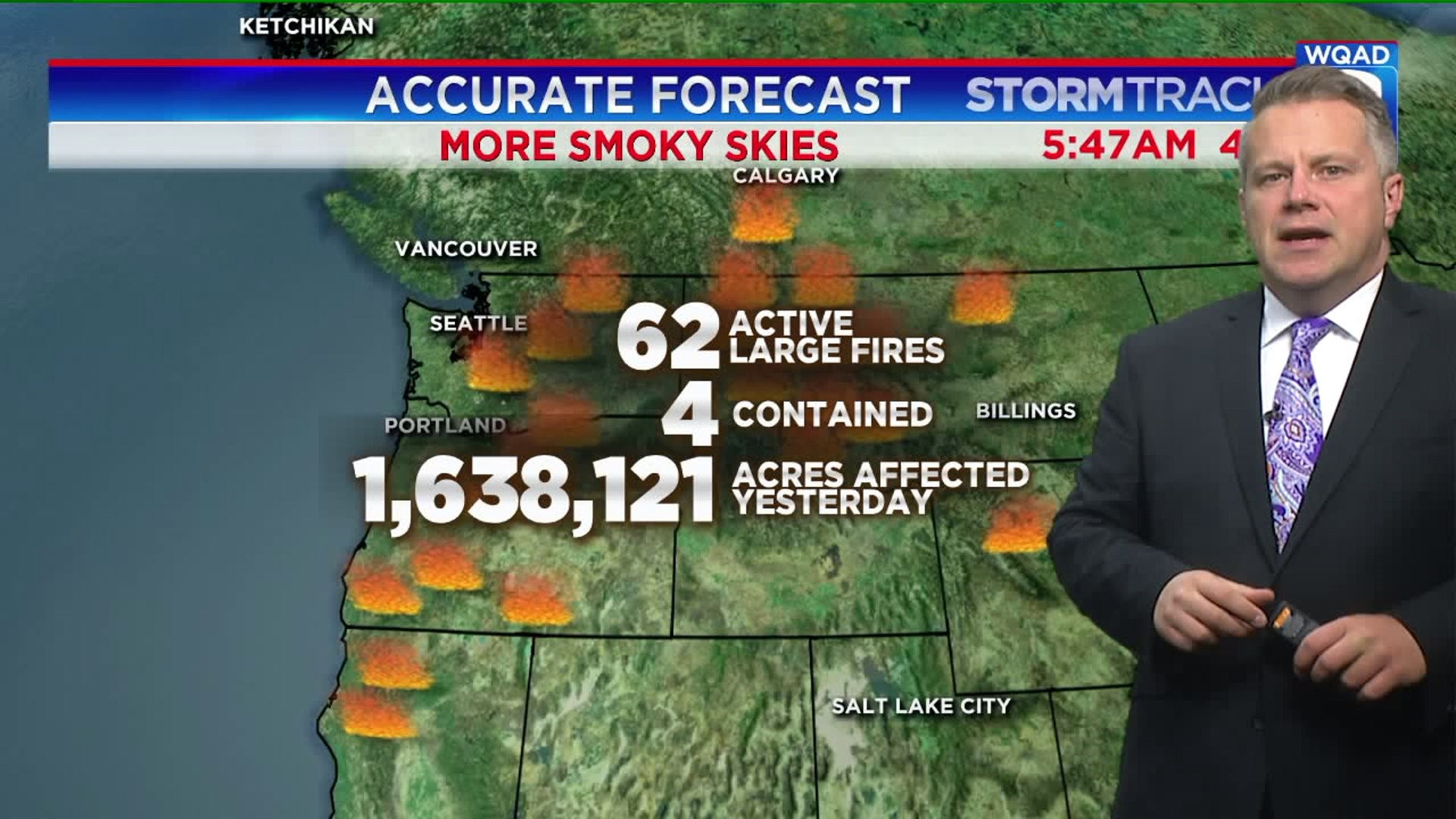 Eric says smoke will have an effect on our air