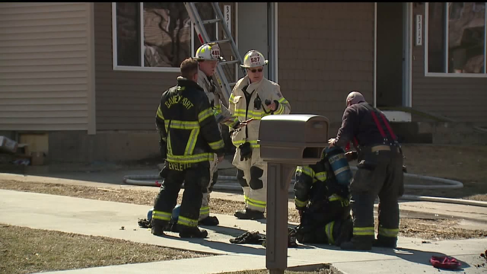Home heavily damanged after fire breaks out in Davenport