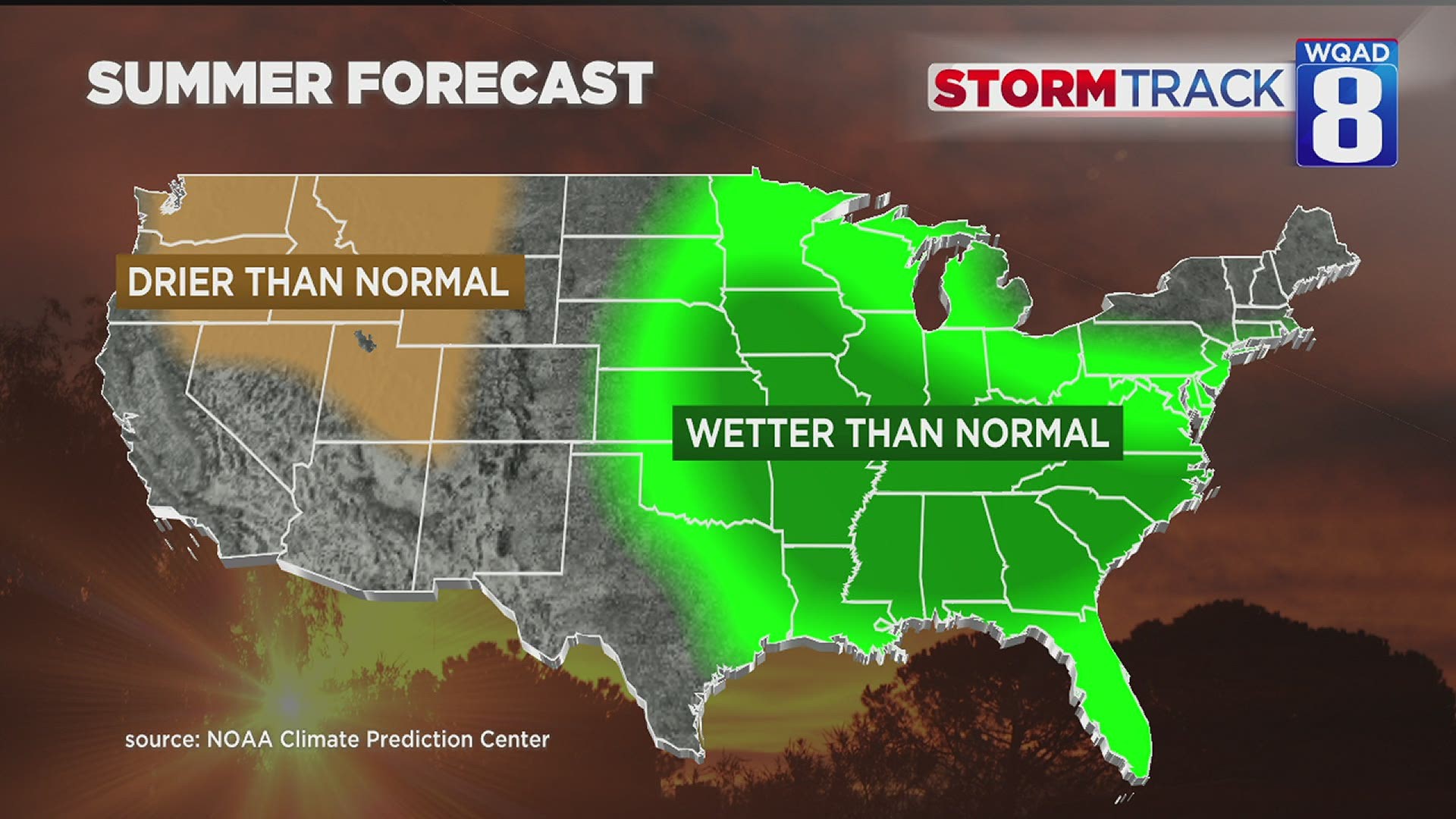 Wetter than normal across the Central U.S.