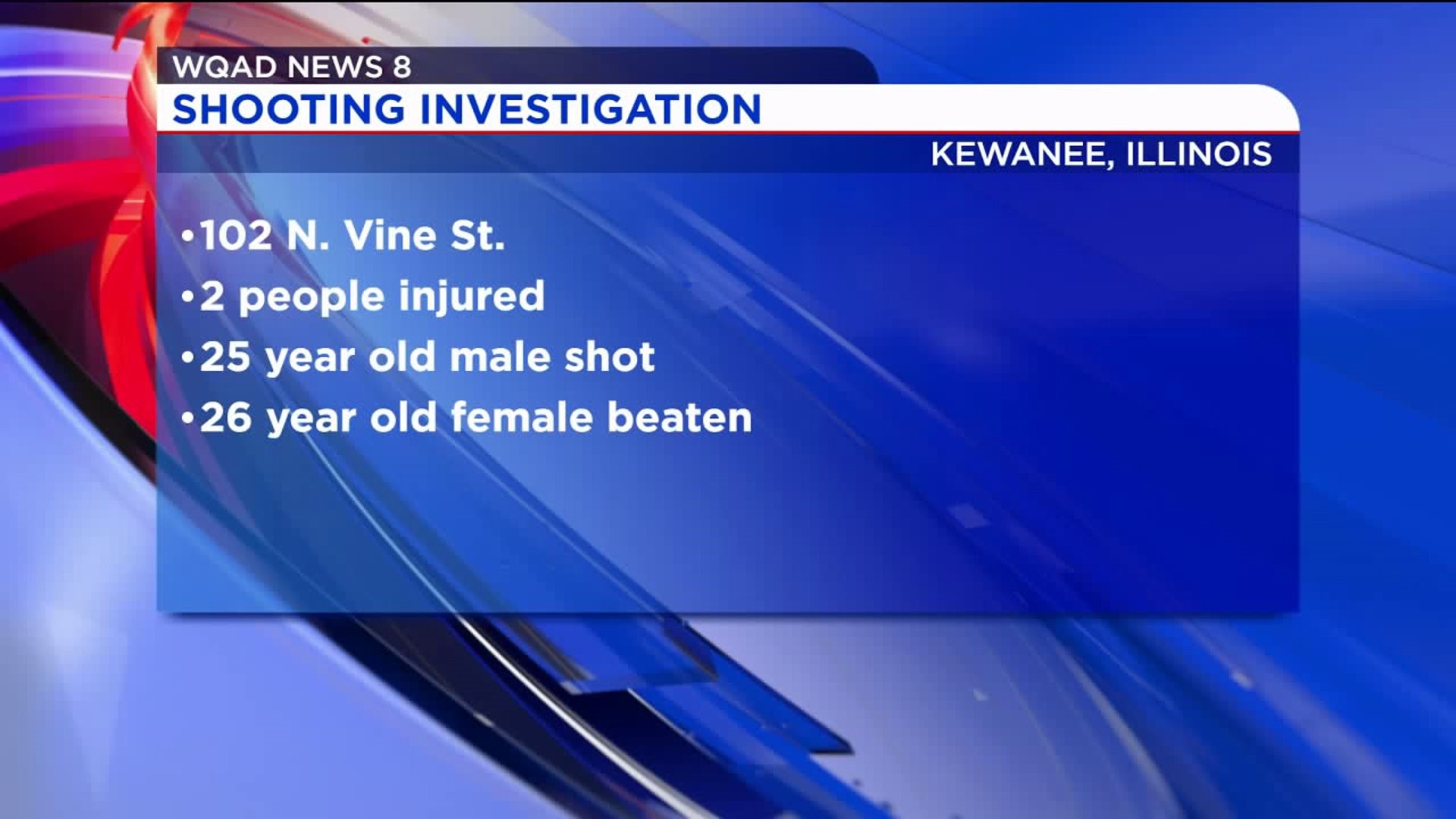Two injured in Kewanee shooting Sunday morning
