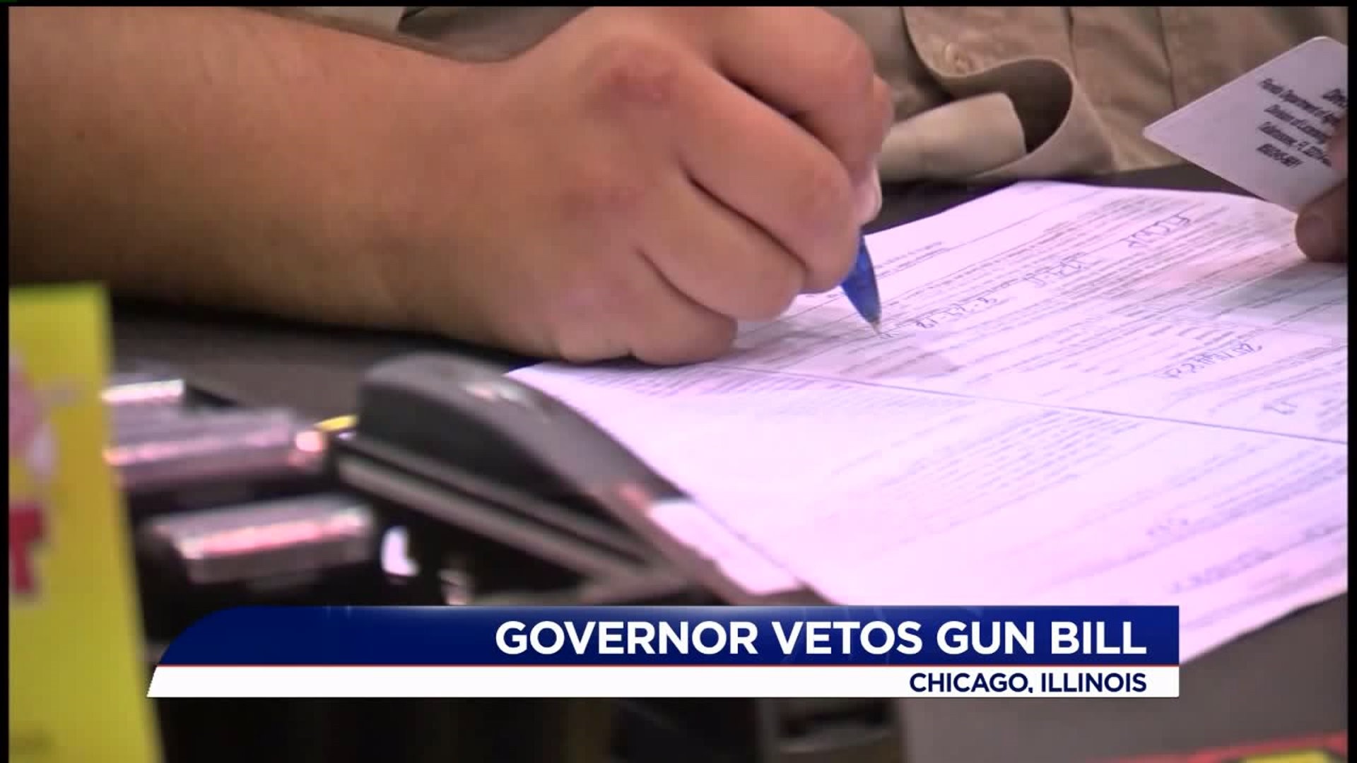 IL Gov. Vetoes bill requiring gun store to be licensed