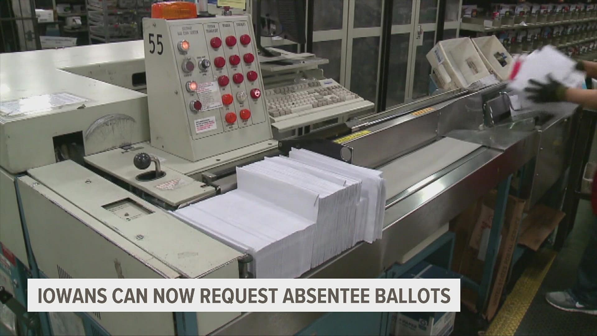 Illinoisans have been able to request their absentee ballots since Aug. 10. Iowans can start requesting their ballots as of Aug. 30.