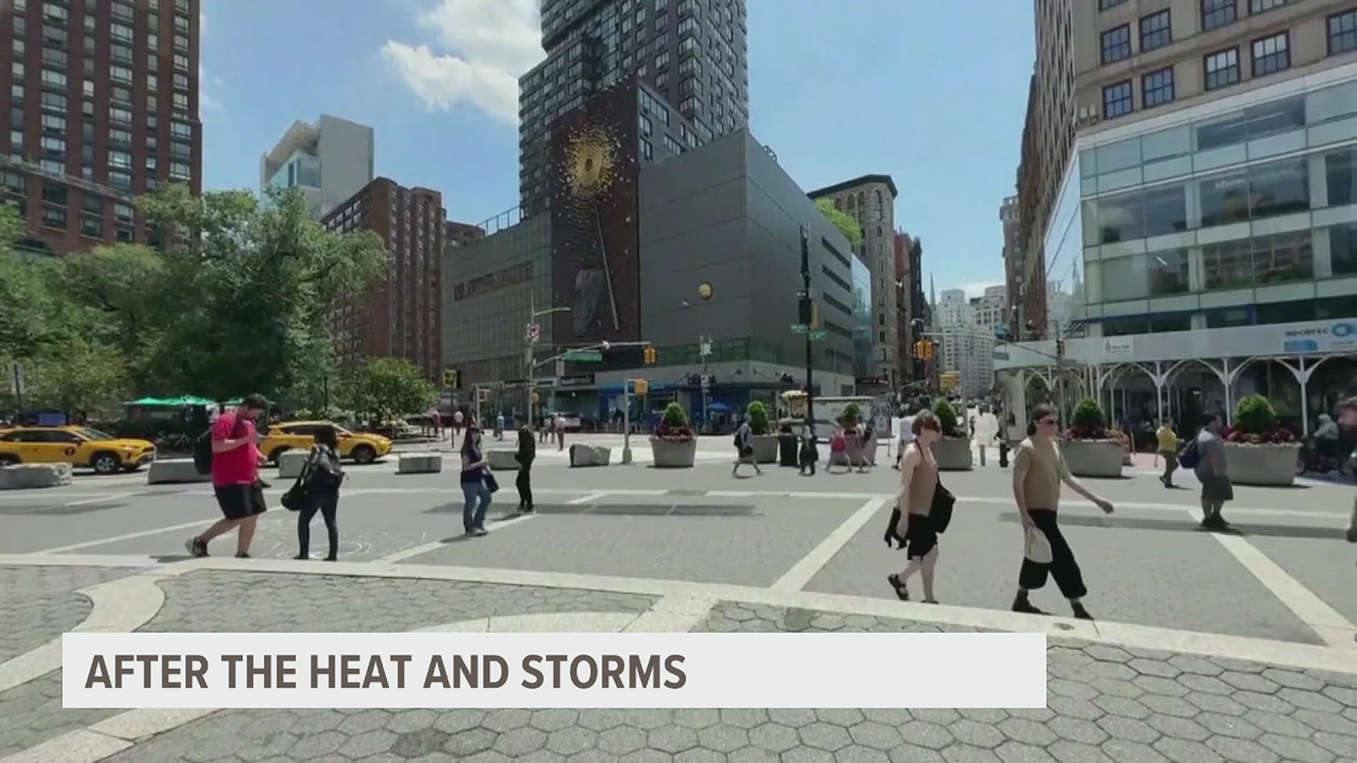 Heat waves throughout the US have become deadly. Storms also causing damage to property along the East Coast.