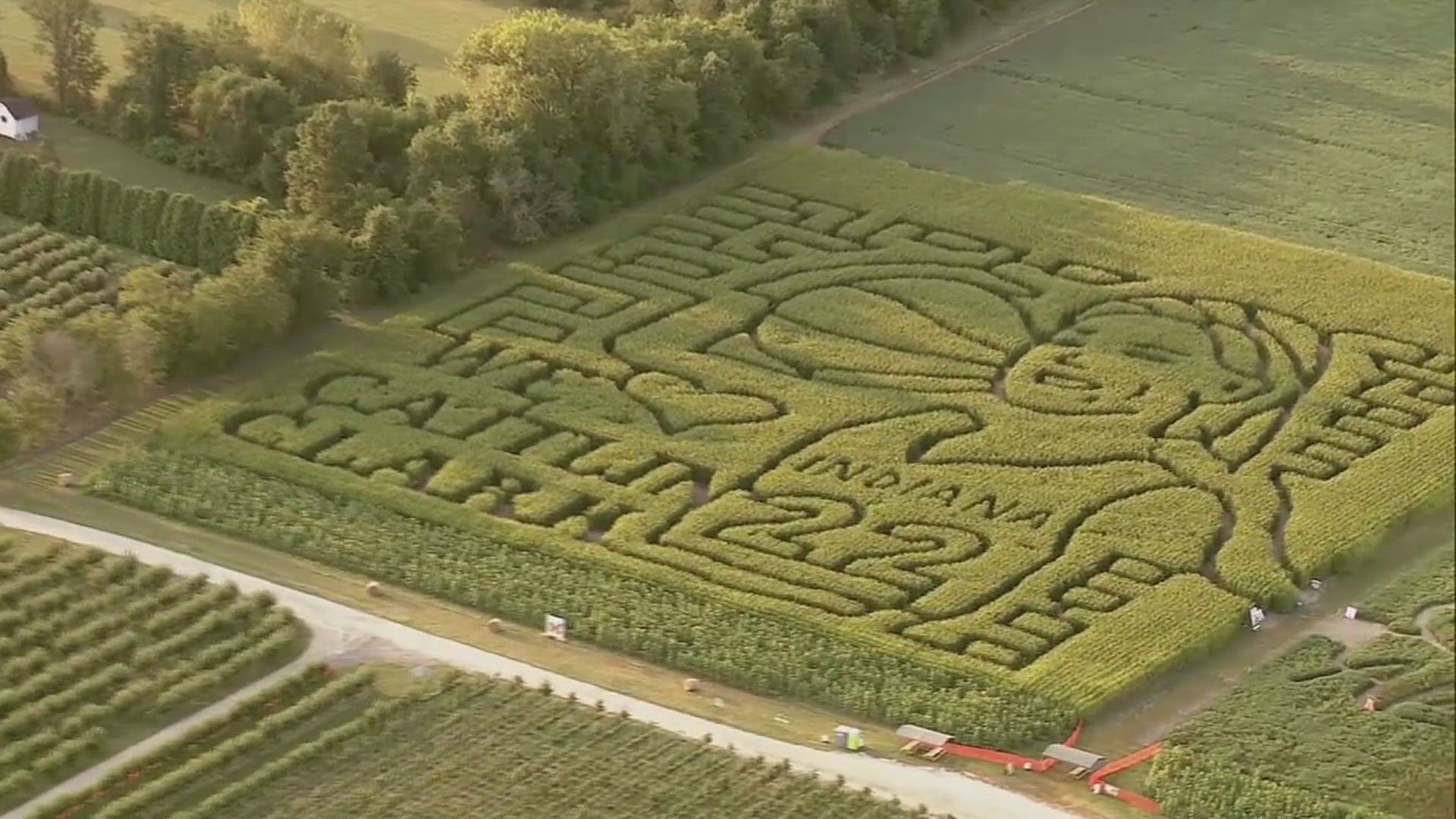 The maze is located at County Line Orchard in Hobart, about 45 minutes outside Chicago.