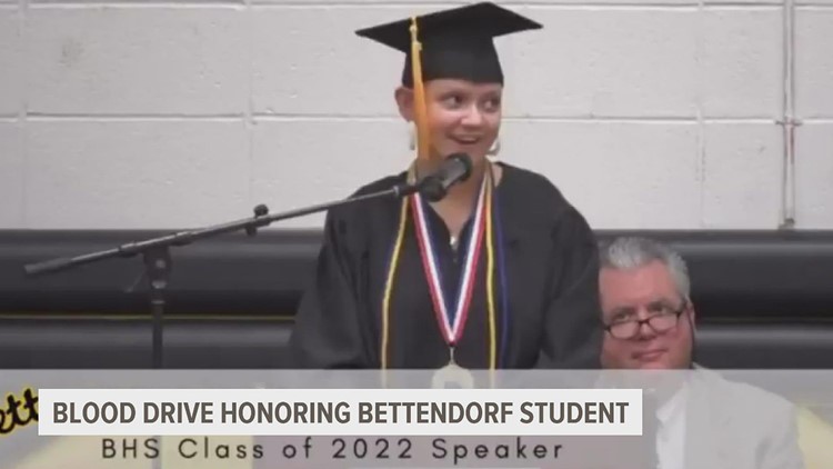 Bettendorf High School honors former student who lost her life to cancer with blood drive