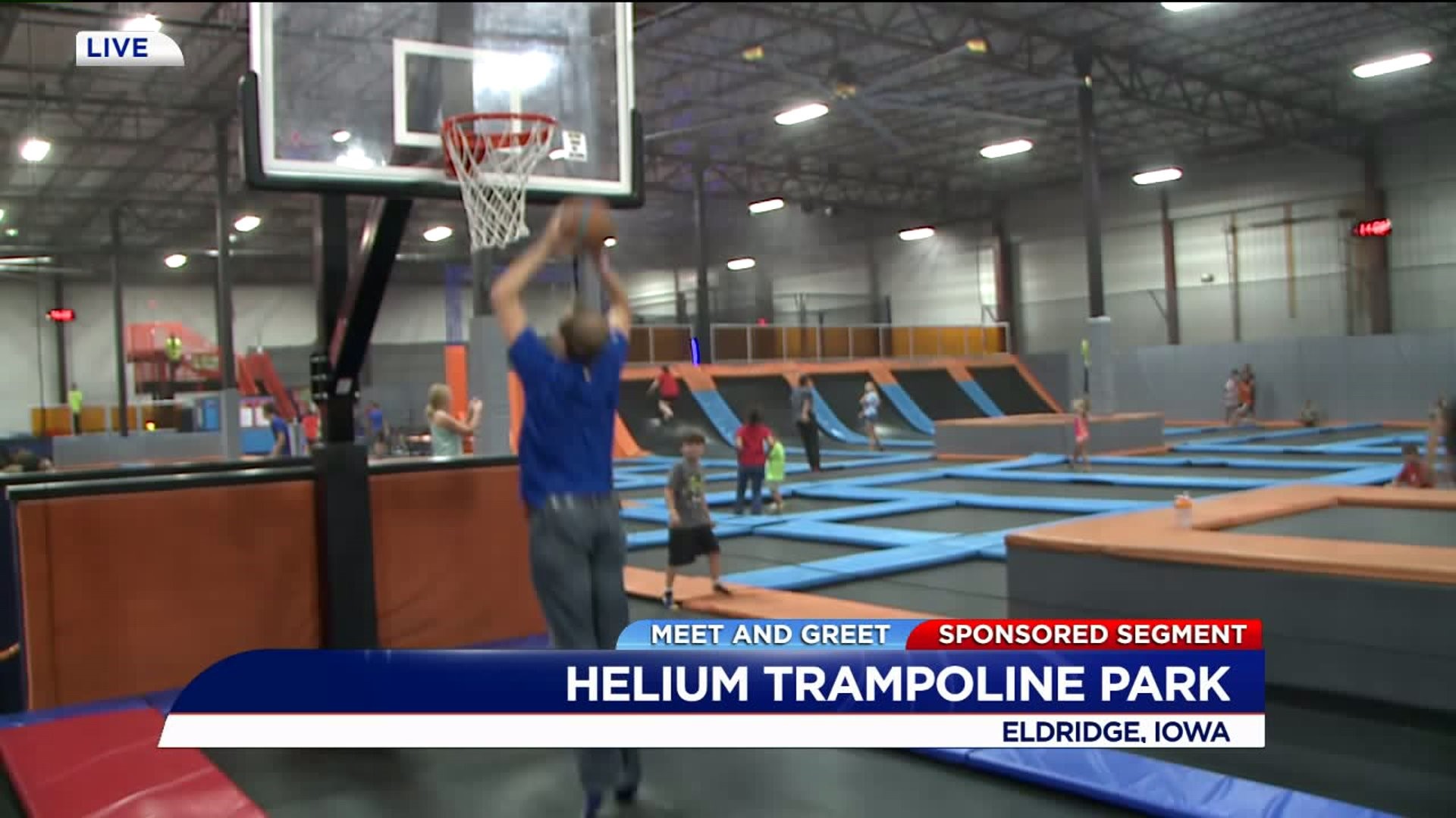 Jonathan shows off moves at Helium Trampoline Park