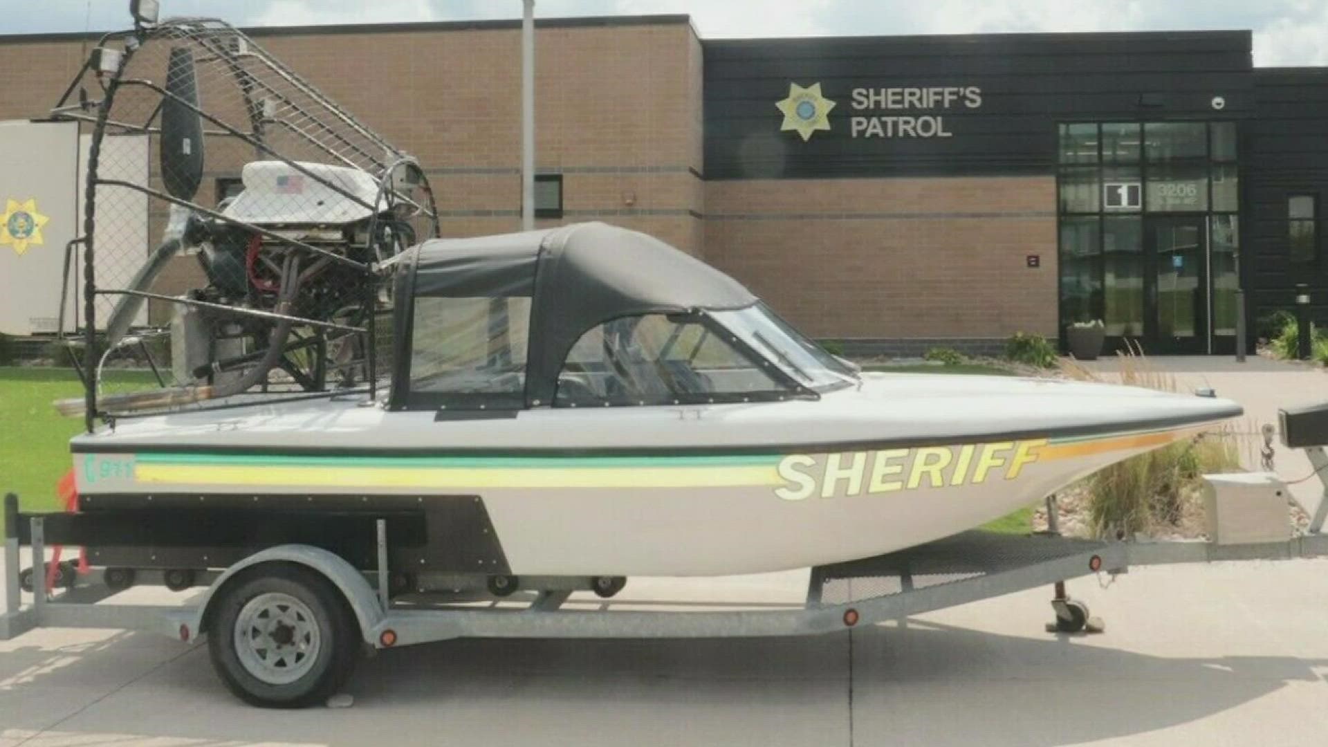 The Sheriff's Office said the 2009 18-foot airboat was donated back in 2013.