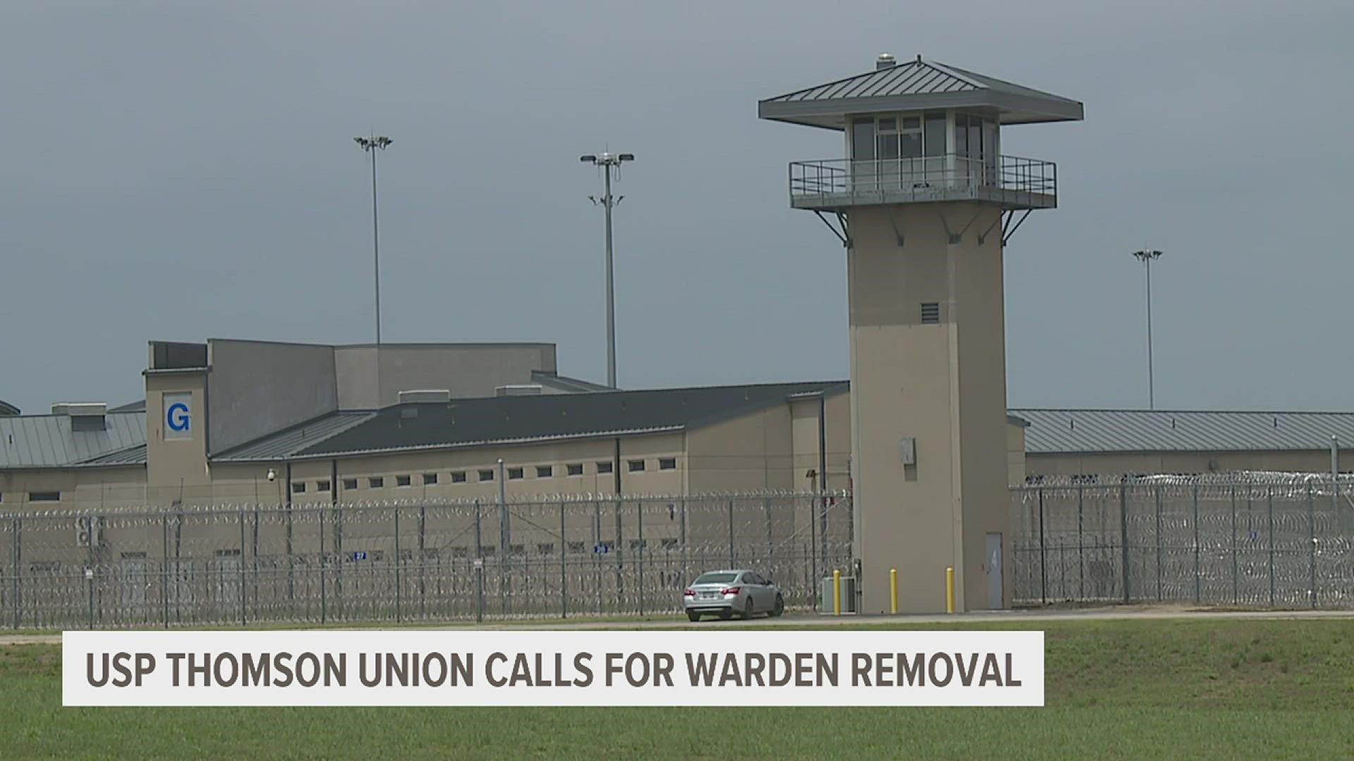 In a letter to the U.S. deputy attorney general, the prison's union says Warden Thomas Bergami's leadership has placed inmates, staff and communities at risk.