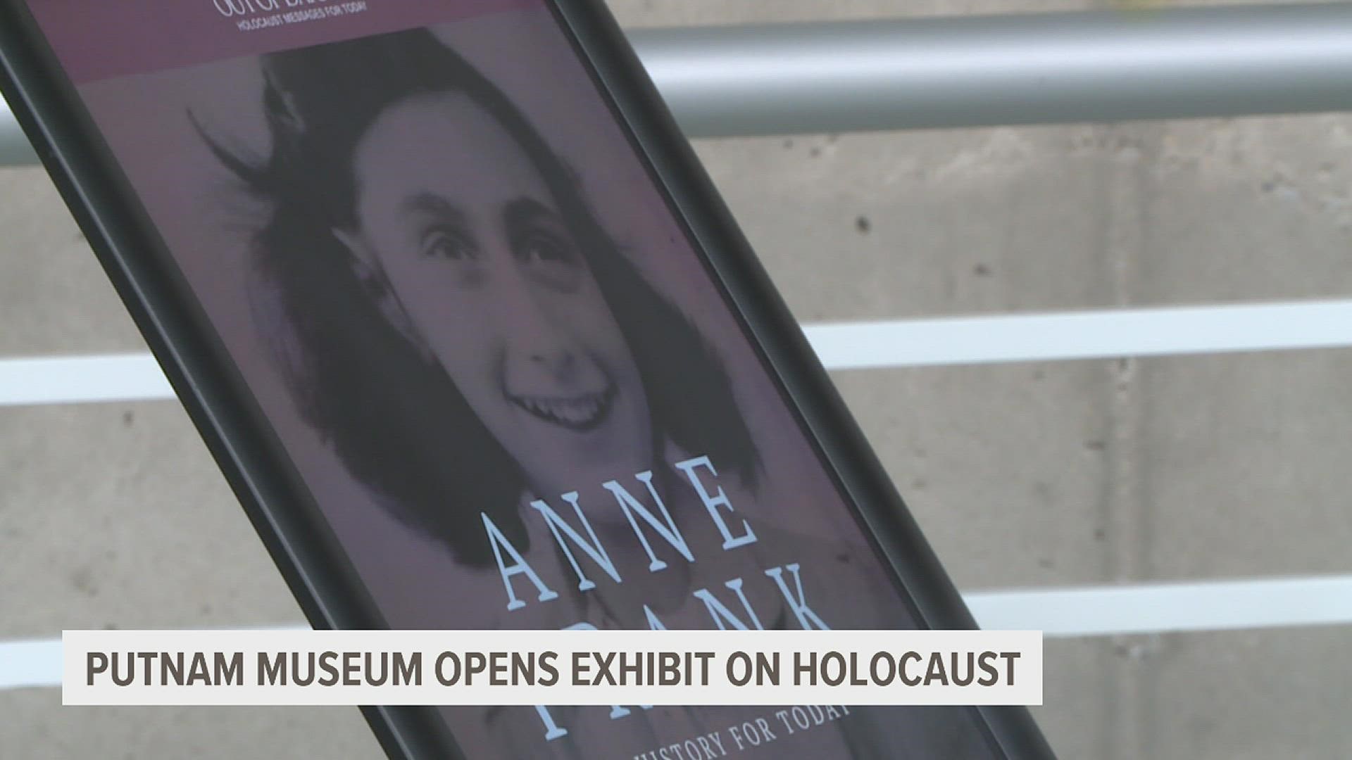 The exhibit, titled "Anne Frank: The History of Today", is joined with the Out of Darkness: Holocaust Messages for Today initiative.