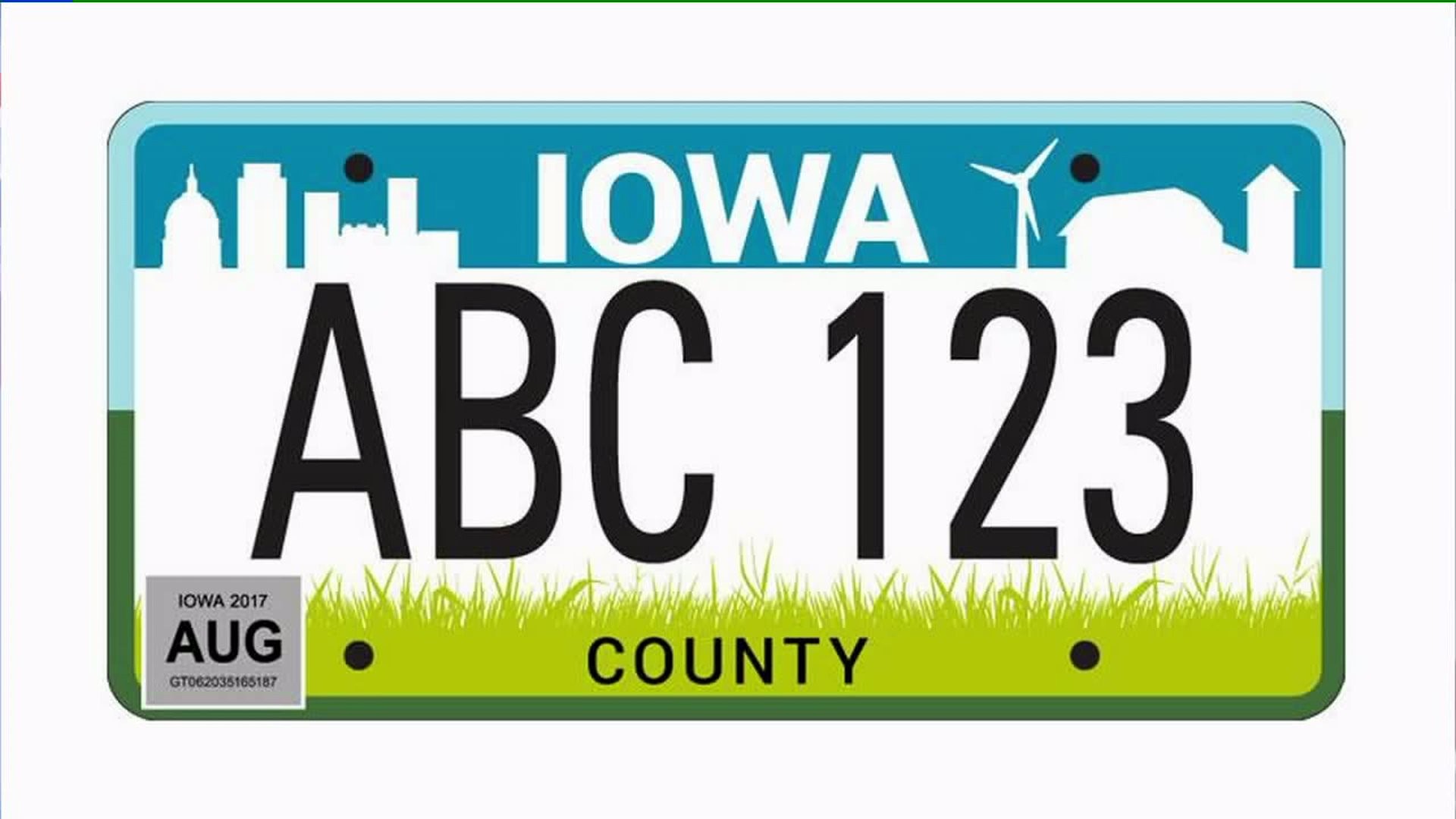 Winning Iowa license plate design