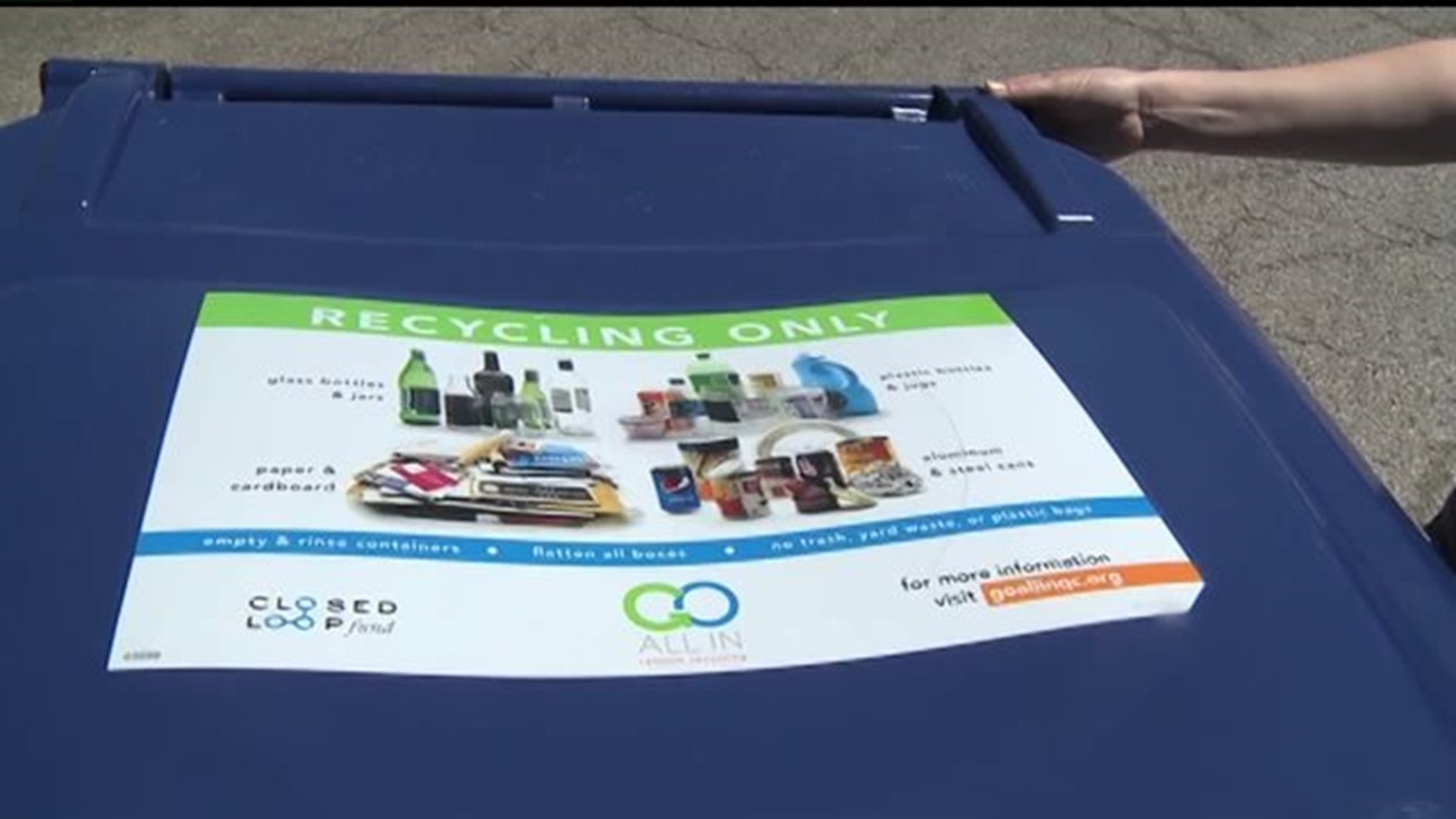Single stream recycling bin delivery