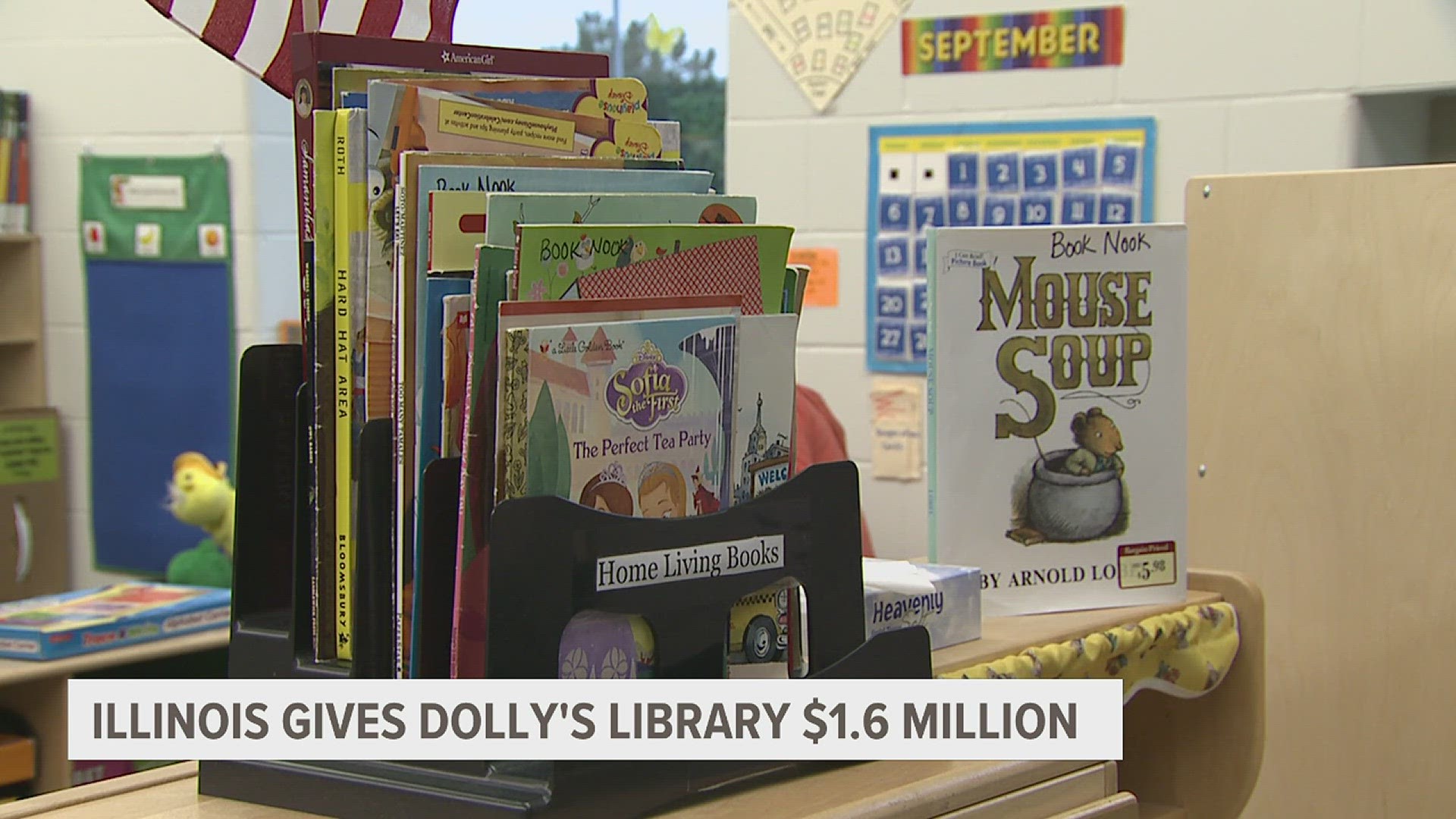 The book program mails free books to children from birth to age five. More than 30,000 Illinois children take part in the program.