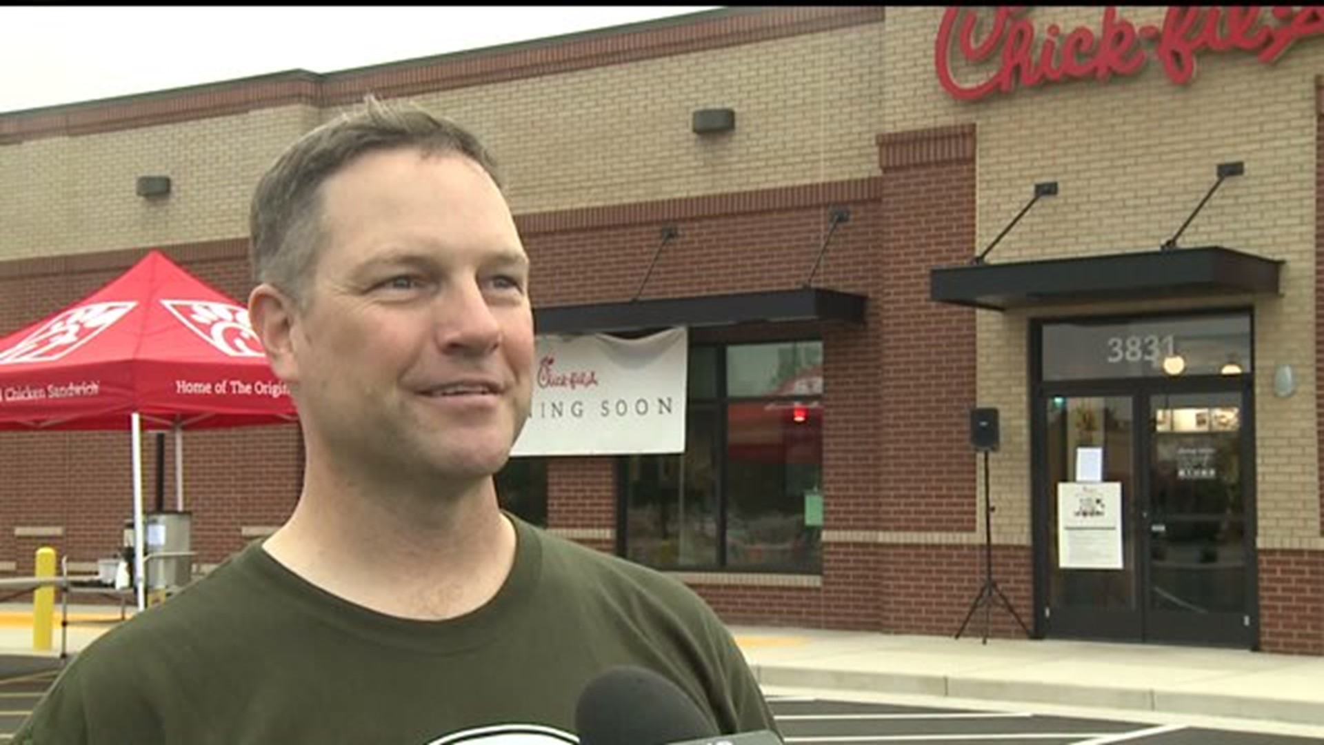 People camping out at new Chick-fil-A in Moline